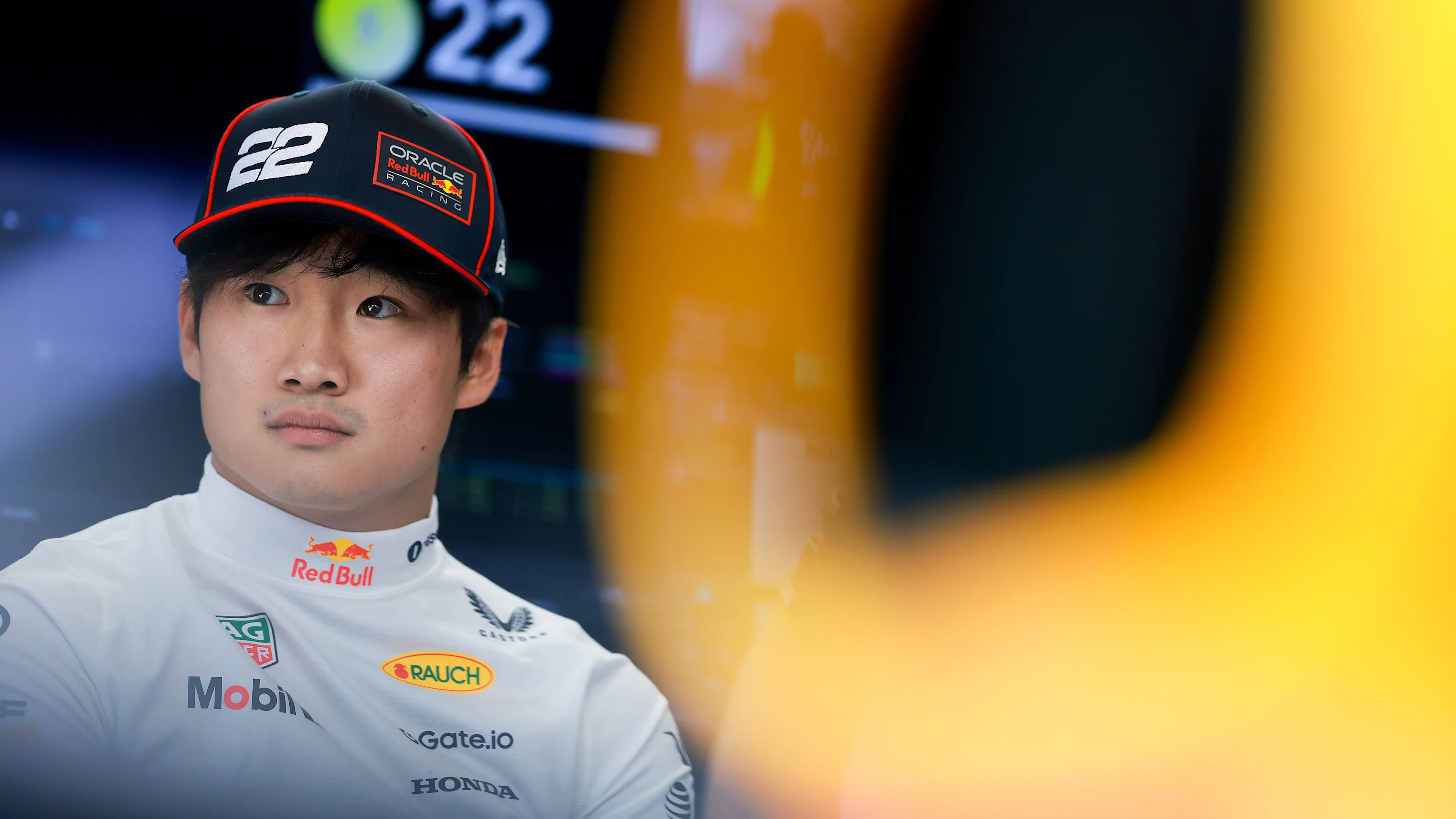 IMOLA, ITALY - MAY 17: Yuki Tsunoda of Japan and Oracle Red Bull Racing looks on during qualifying