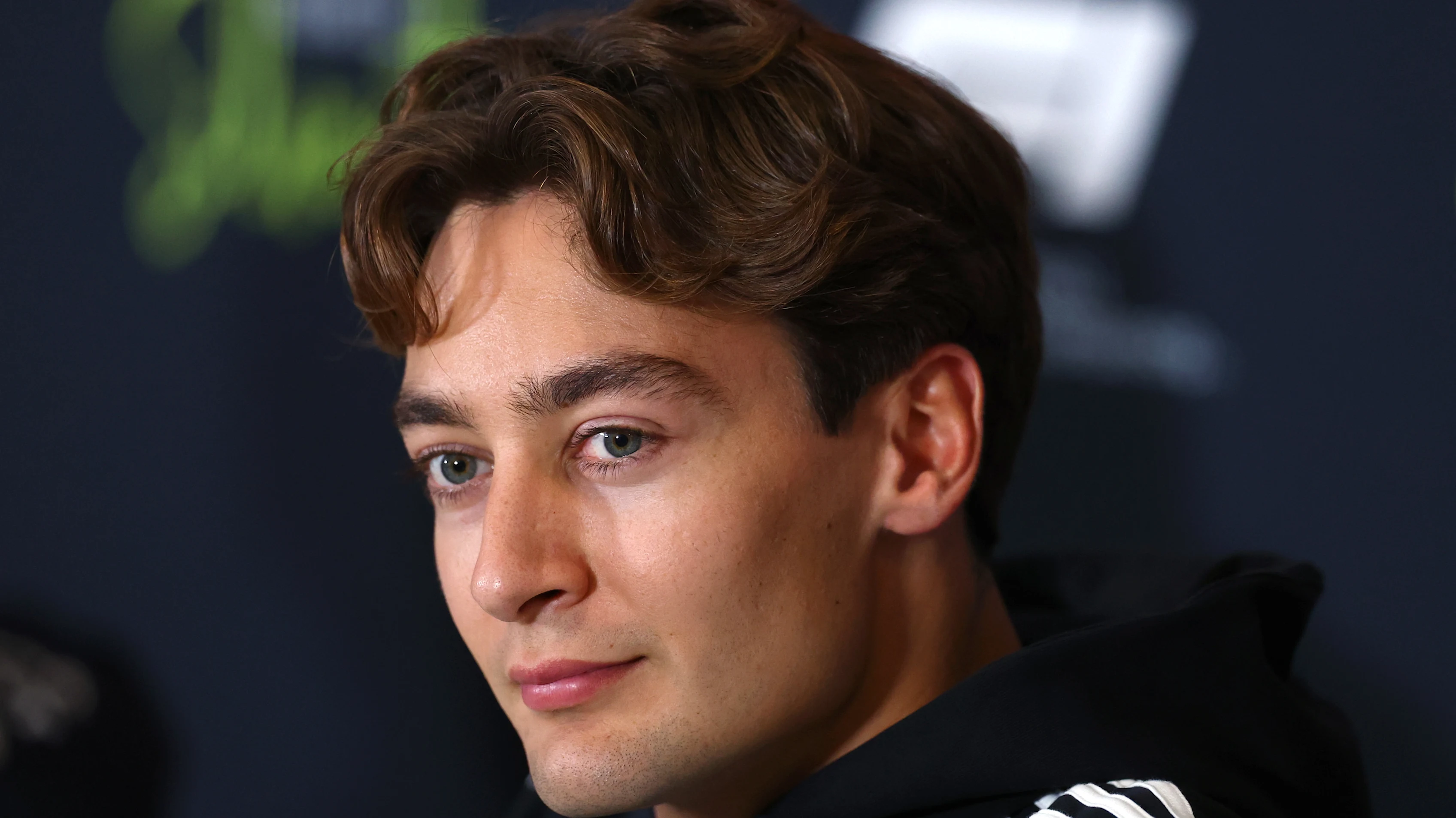 NORTHAMPTON, ENGLAND - JULY 03: George Russell of Great Britain and Mercedes AMG Petronas F1 Team