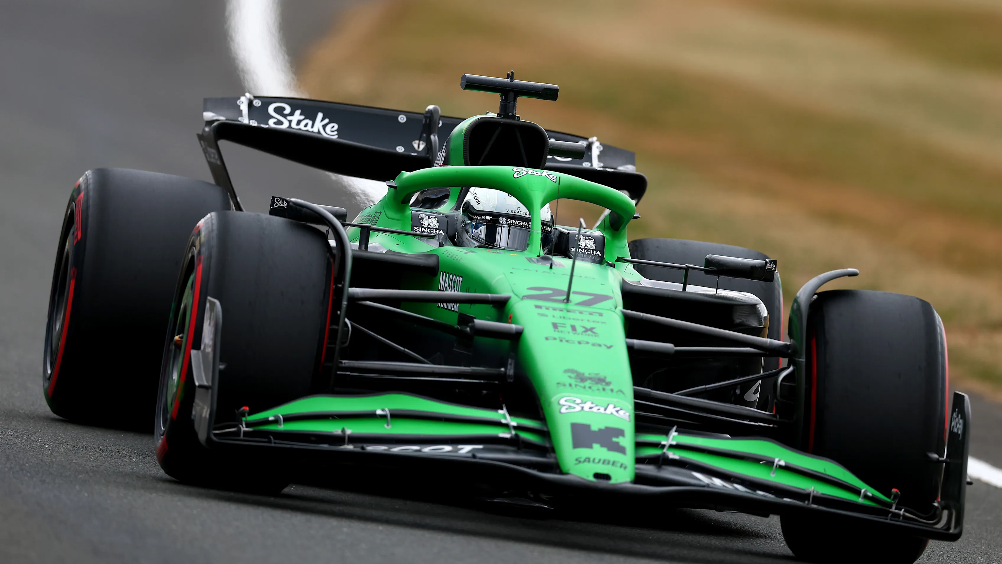 NORTHAMPTON, ENGLAND - JULY 05: Nico Hulkenberg of Germany driving the (27) Kick Sauber C45 Ferrari