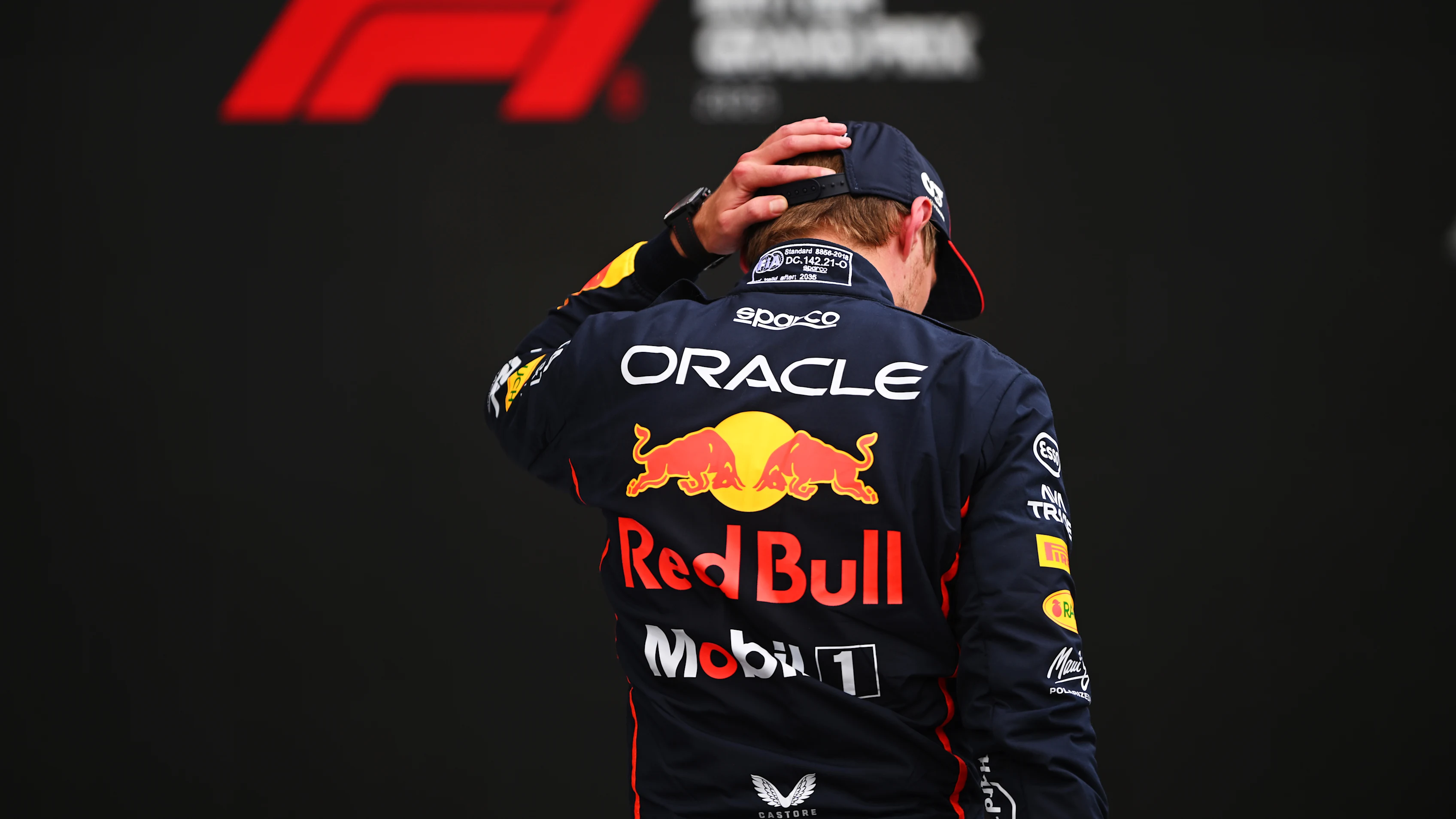 NORTHAMPTON, ENGLAND - JULY 05: Pole position qualifier Max Verstappen of the Netherlands and