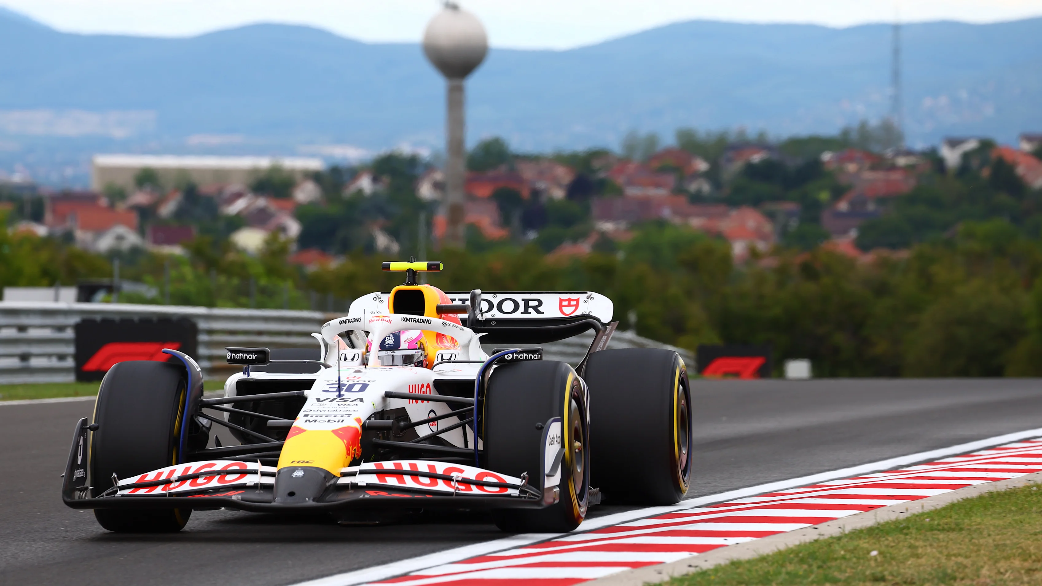 BUDAPEST, HUNGARY - AUGUST 03: Liam Lawson of New Zealand driving the (30) Visa Cash App Racing