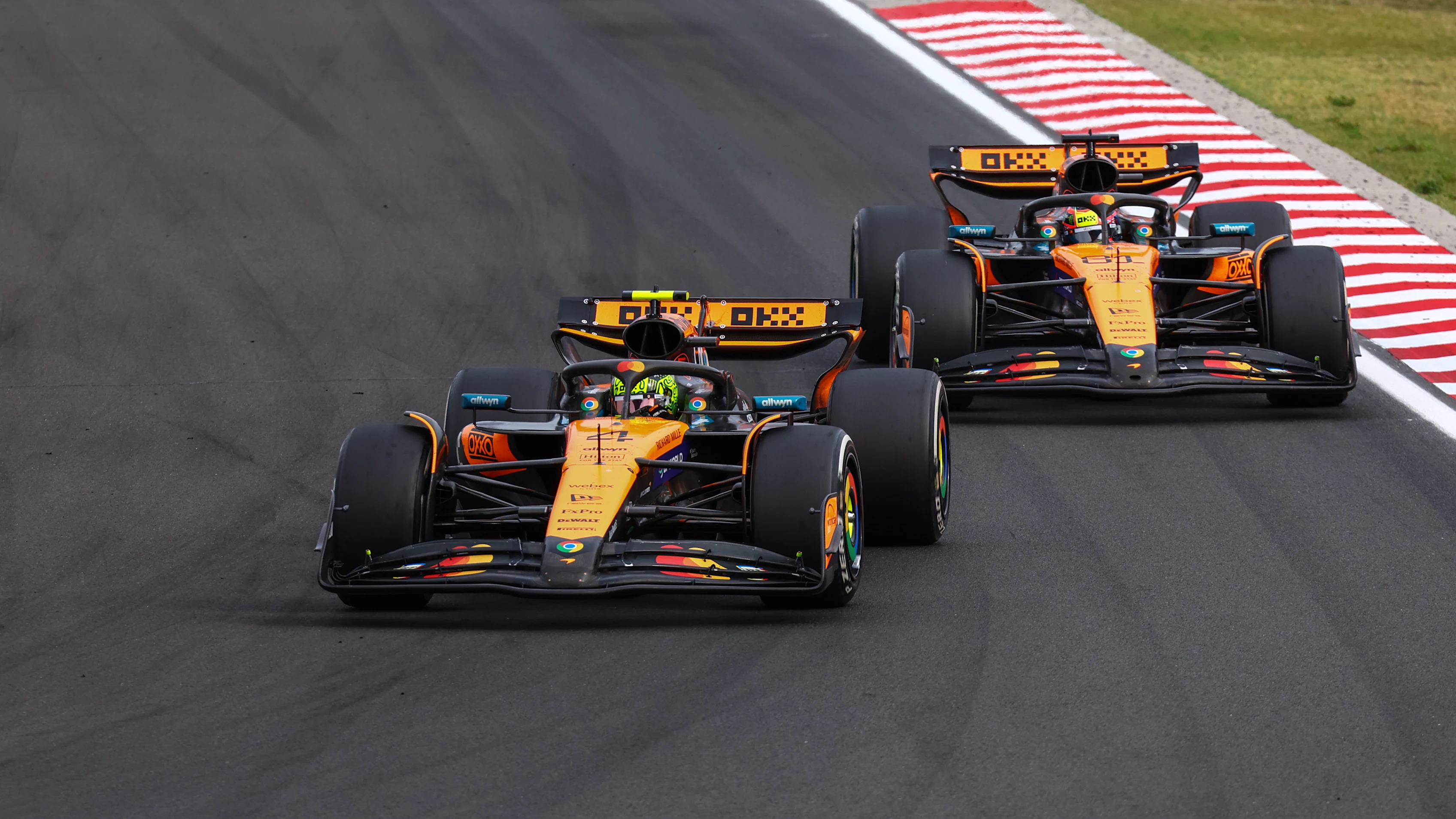 BUDAPEST, HUNGARY - AUGUST 03: Lando Norris of Great Britain driving the (4) McLaren MCL39 Mercedes