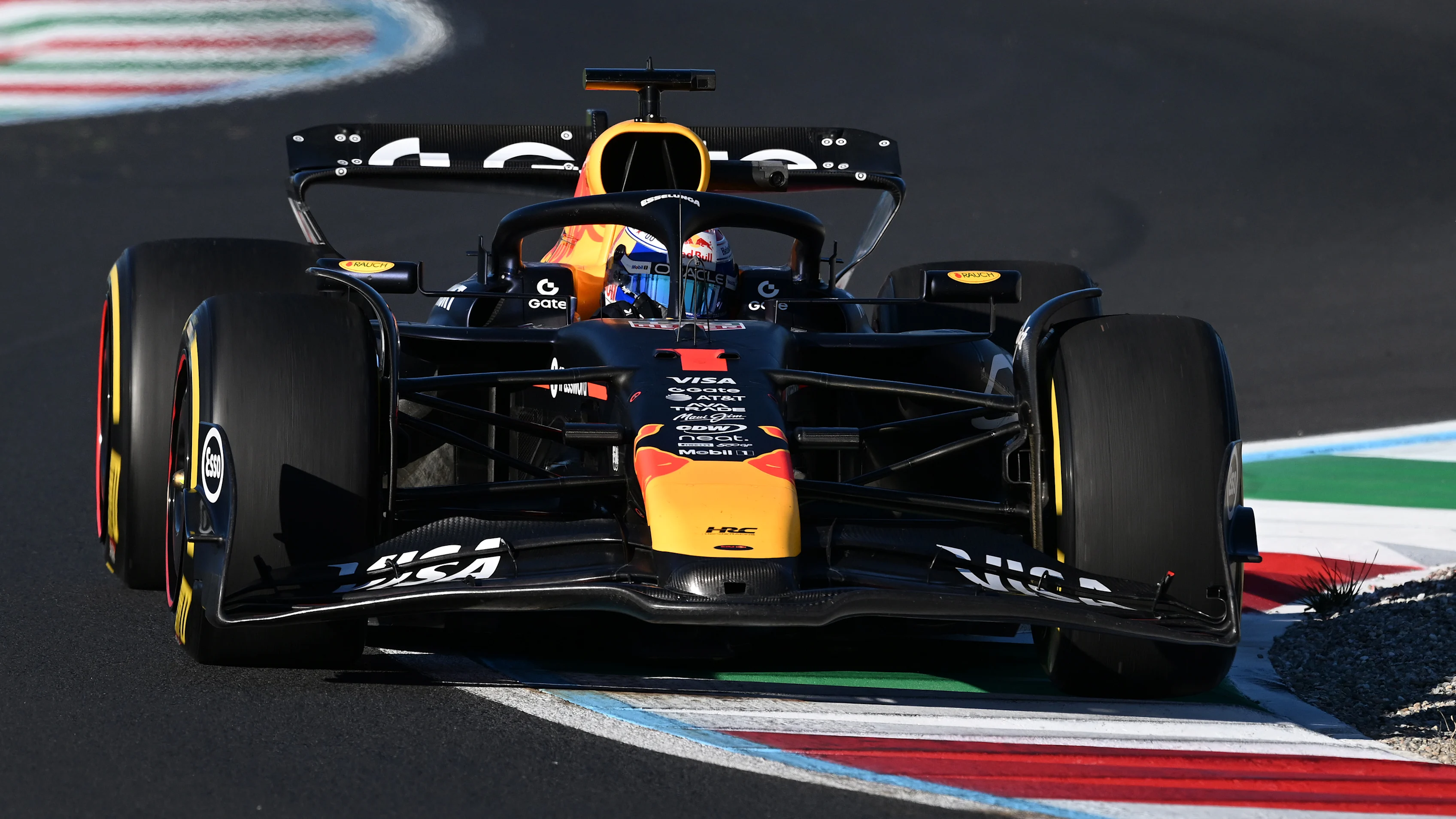 MONZA, ITALY - SEPTEMBER 05: Max Verstappen of the Netherlands driving the (1) Oracle Red Bull Racing RB21 on track during practice ahead of the F1 Grand Prix of Italy at Autodromo Nazionale Monza on September 05, 2025 in Monza, Italy. (Photo by Mark Sutton - Formula 1/Formula 1 via Getty Images)