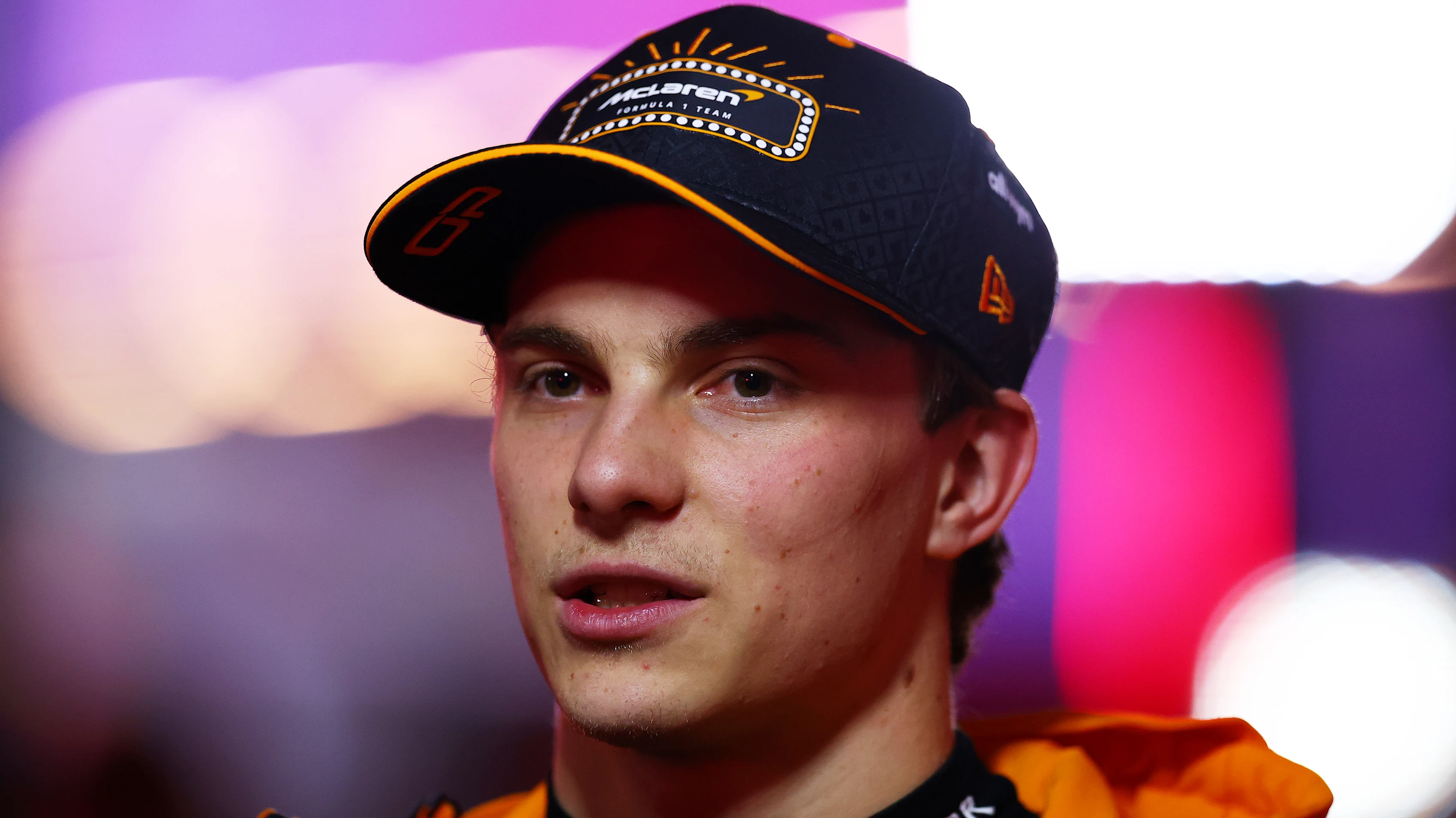 LAS VEGAS, NEVADA - NOVEMBER 21: Fifth placed qualifier Oscar Piastri of Australia and McLaren is