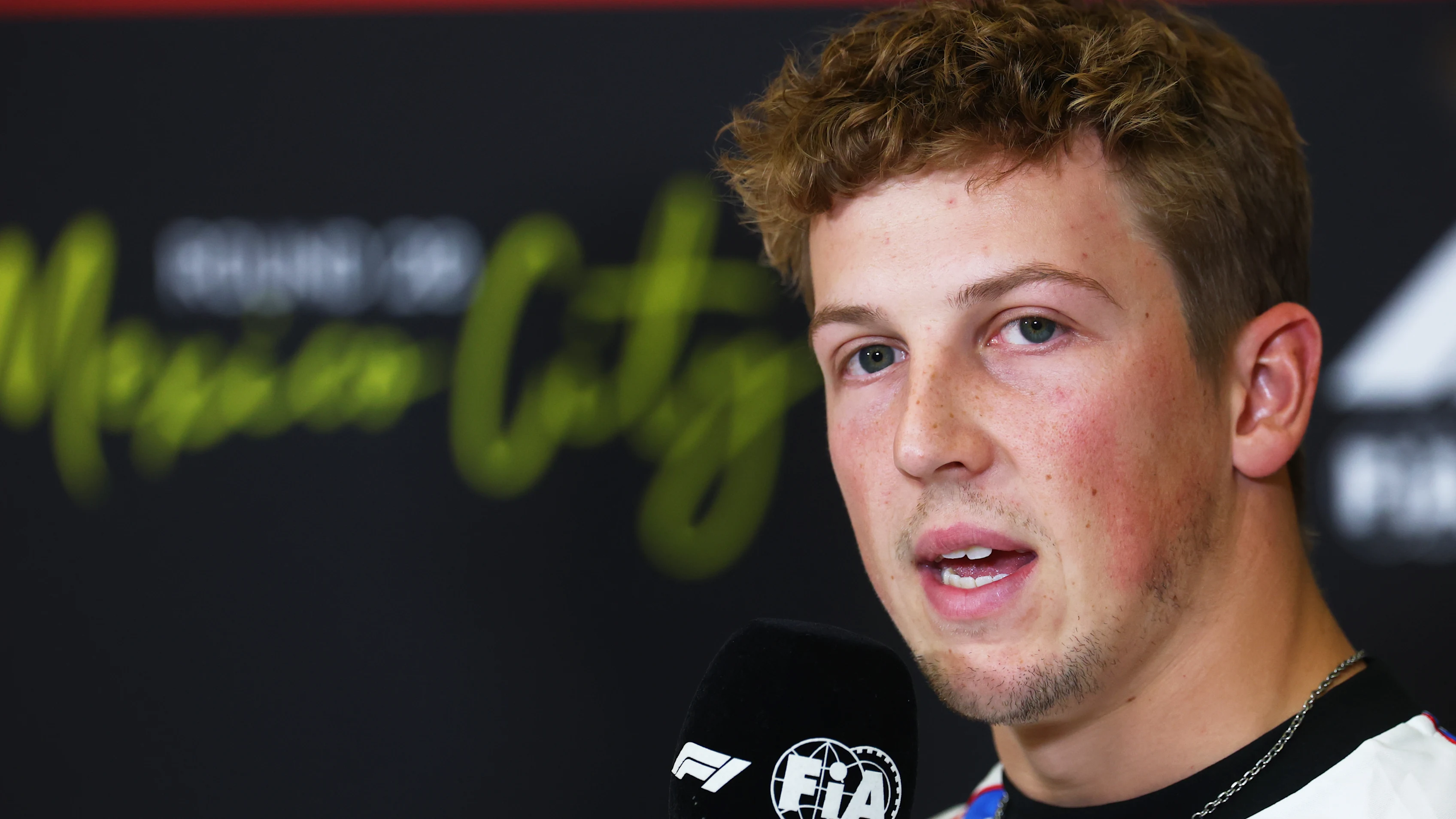 MEXICO CITY, MEXICO - OCTOBER 23: Liam Lawson of New Zealand and Visa Cash App Racing Bulls speaks