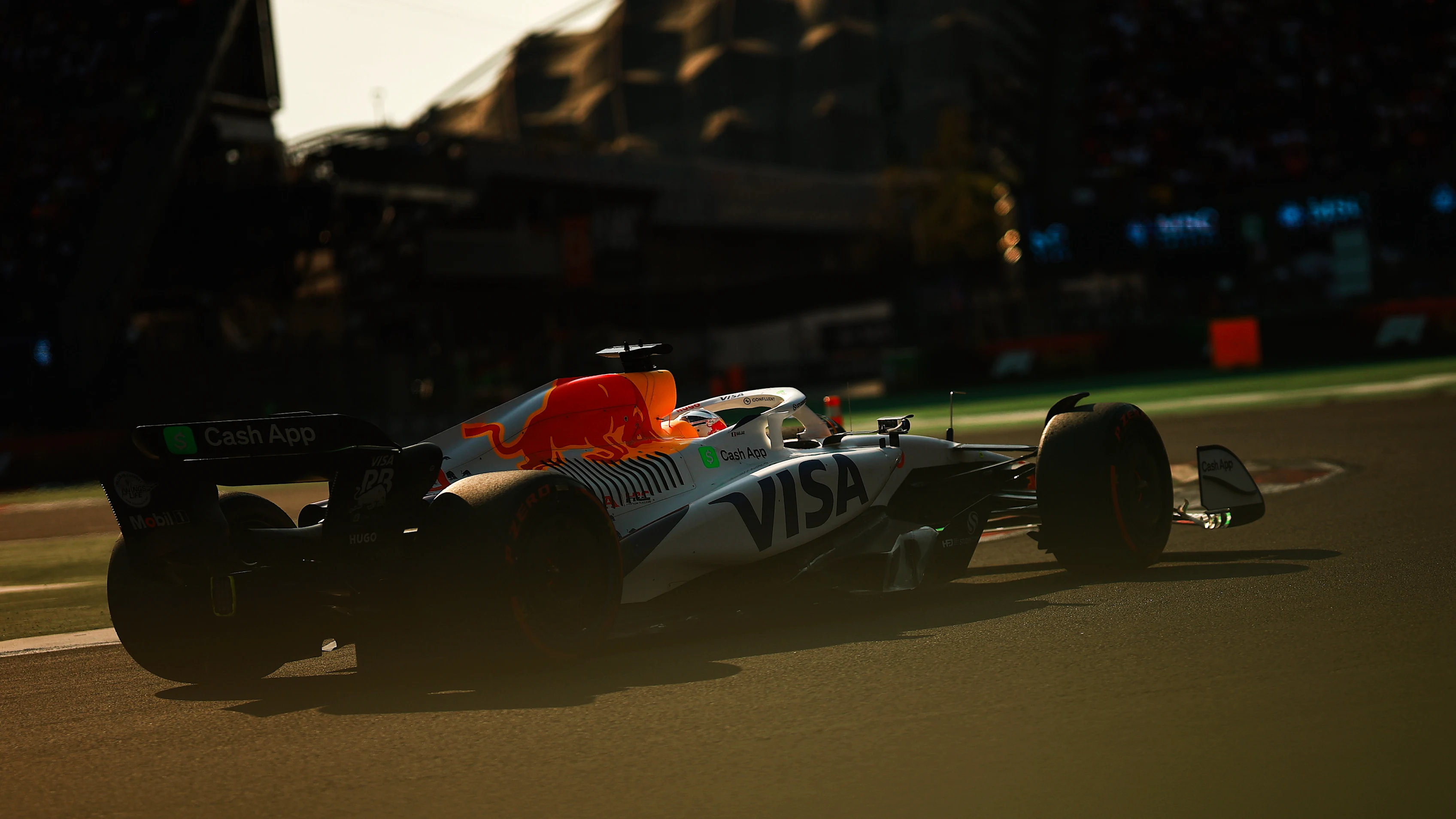 MEXICO CITY, MEXICO - OCTOBER 25: Isack Hadjar of France driving the (6) Visa Cash App Racing Bulls VCARB 02 on track during qualifying ahead of the F1 Grand Prix of Mexico at Autodromo Hermanos Rodriguez on October 25, 2025 in Mexico City, Mexico. (Photo by Hector Vivas/Getty Images)