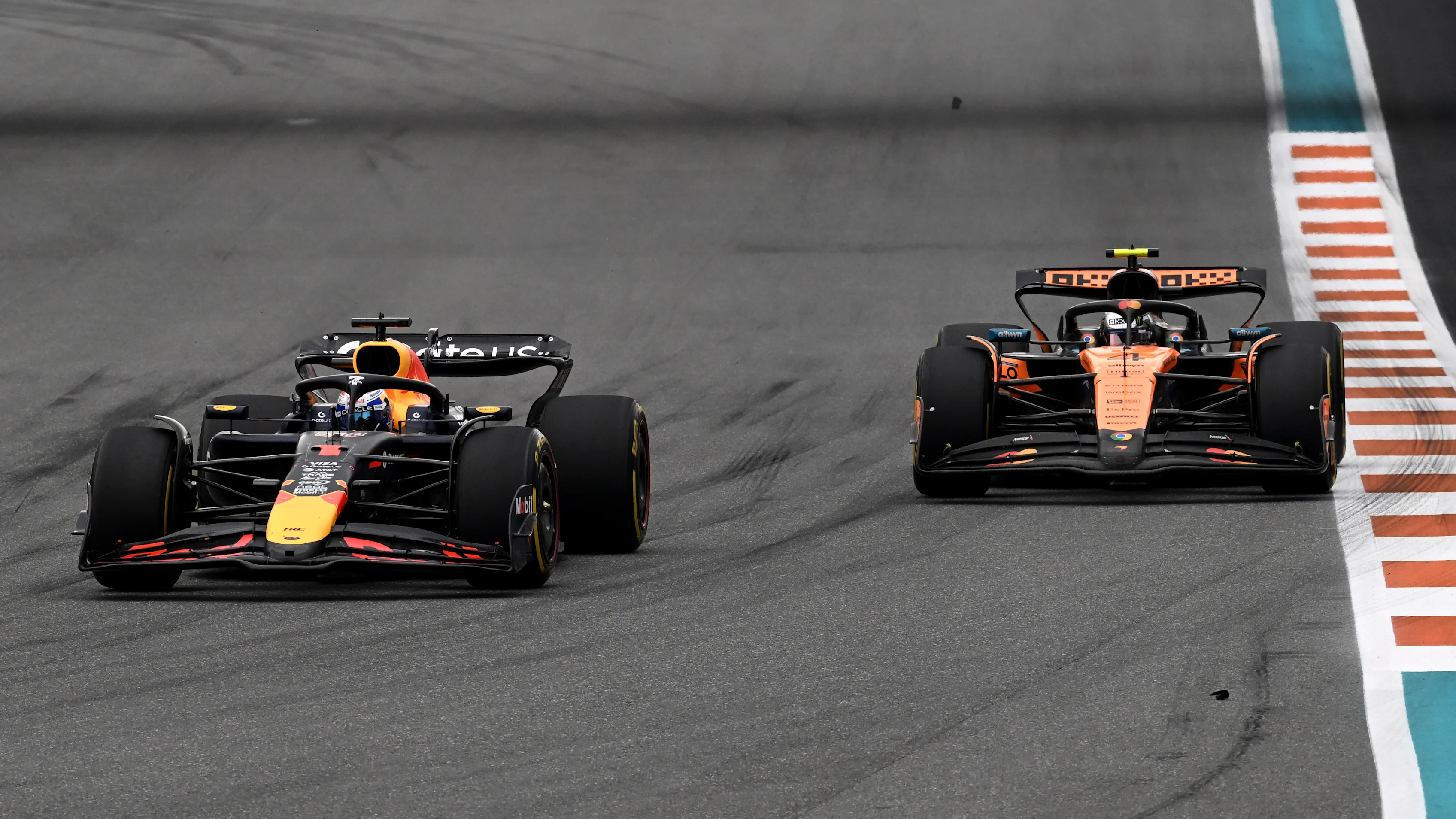 MIAMI, FLORIDA - MAY 04: Max Verstappen of the Netherlands driving the (1) Oracle Red Bull Racing