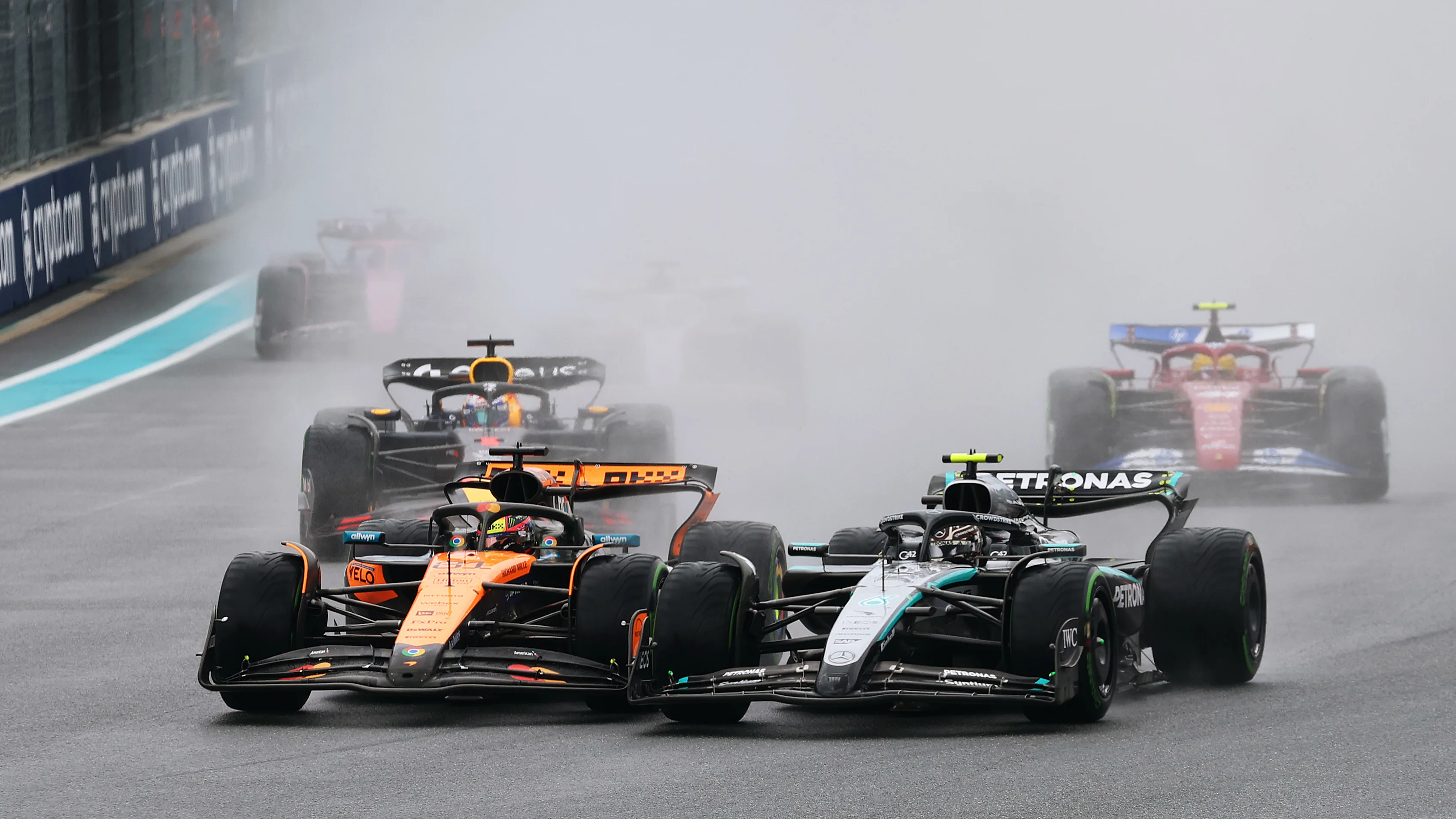MIAMI, FLORIDA - MAY 03: Oscar Piastri of Australia driving the (81) McLaren MCL39 Mercedes and
