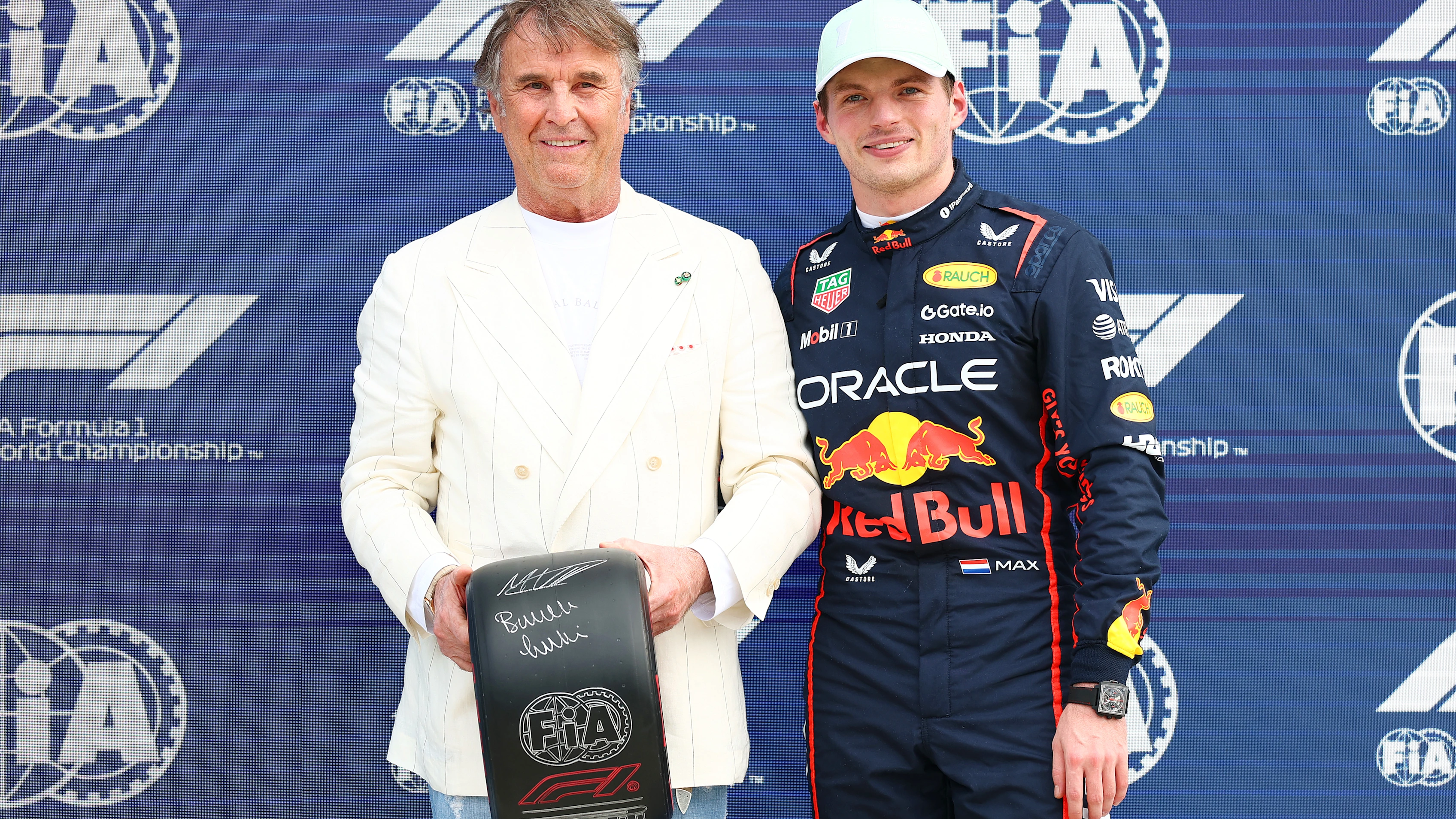 MIAMI, FLORIDA - MAY 03: Pole position qualifier Max Verstappen of the Netherlands and Oracle Red