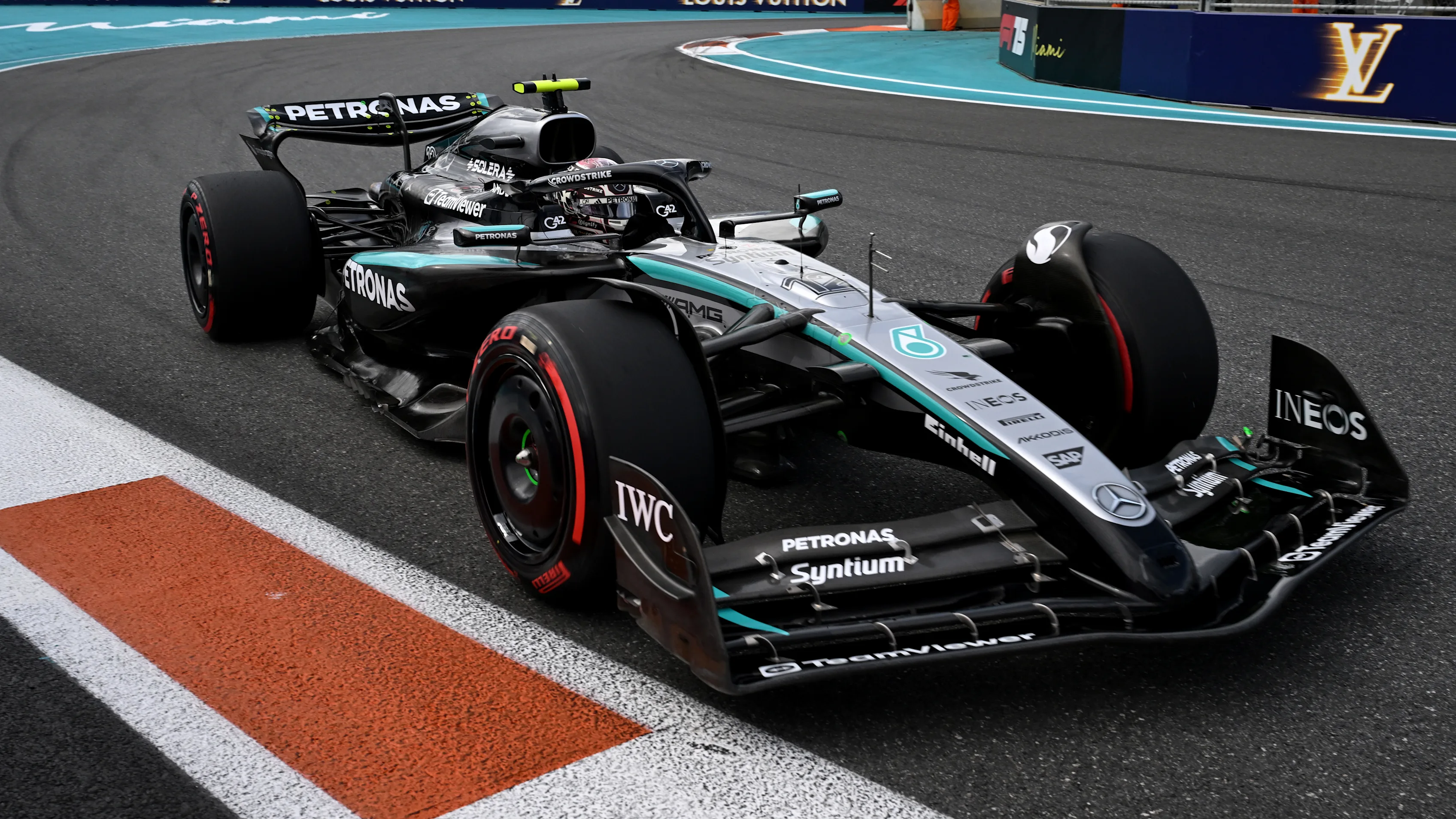 MIAMI, FLORIDA - MAY 03: Andrea Kimi Antonelli of Italy driving the (12) Mercedes AMG Petronas F1