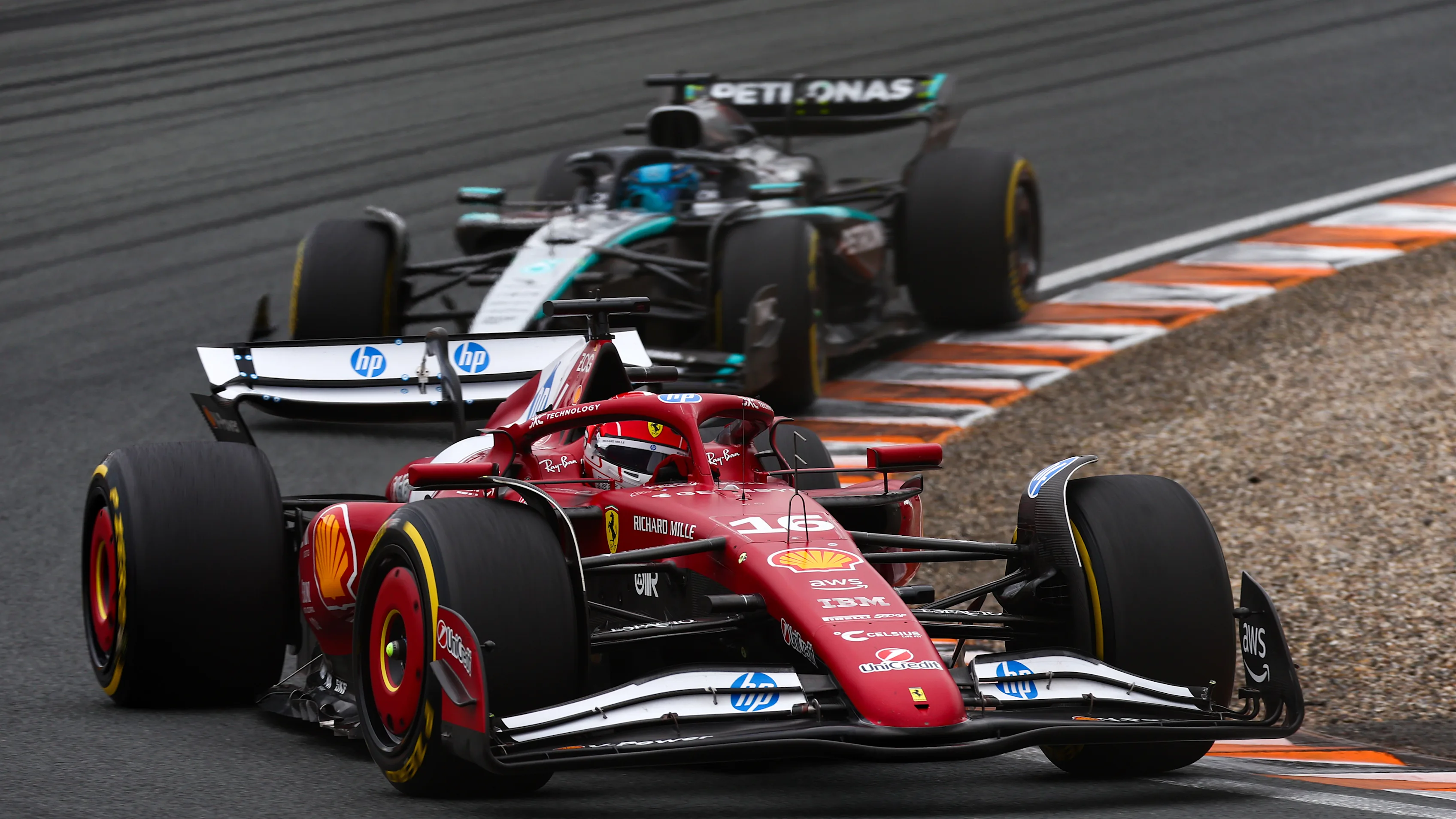 ZANDVOORT, NETHERLANDS - AUGUST 31: Charles Leclerc of Monaco driving the (16) Scuderia Ferrari