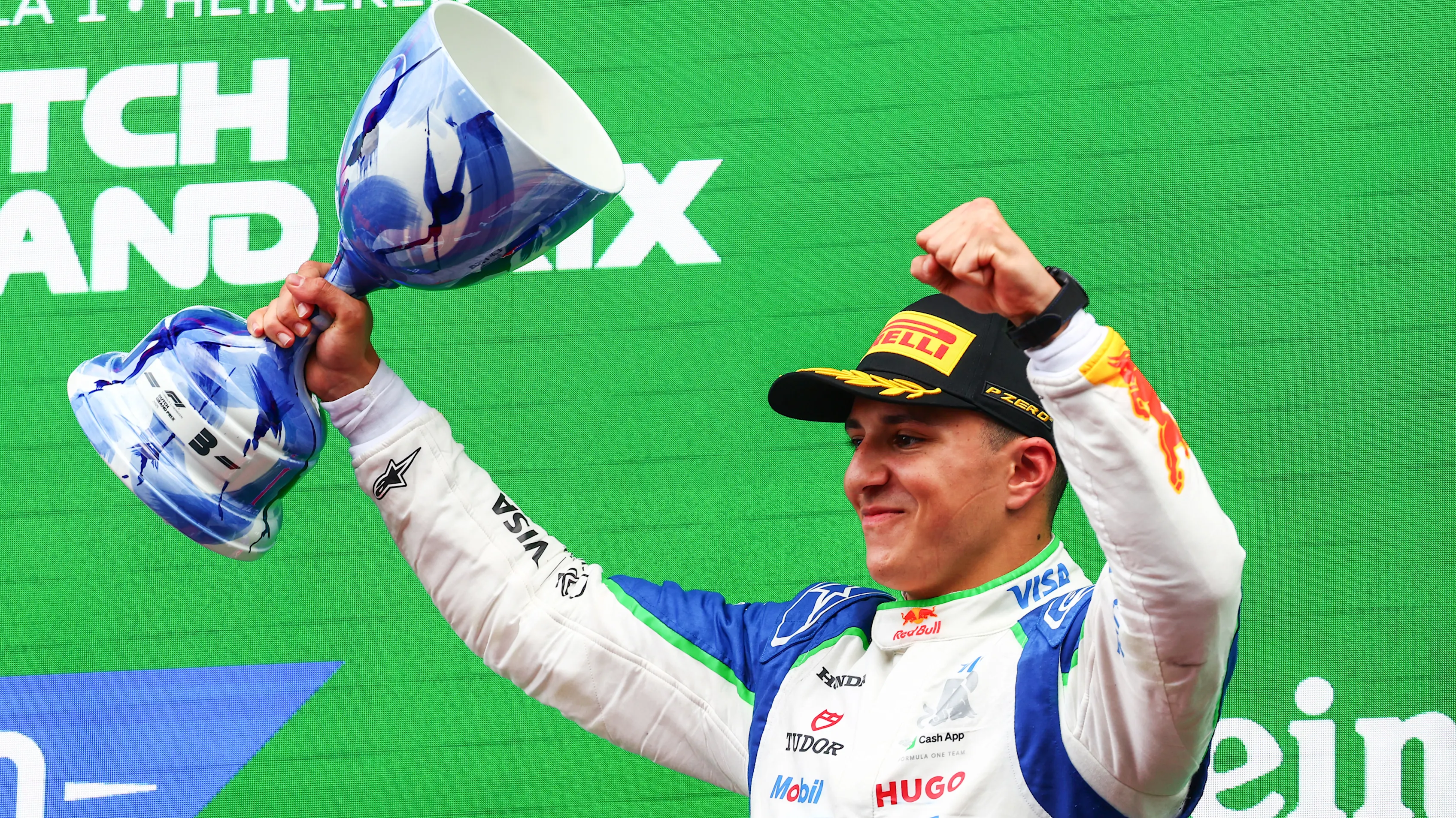 ZANDVOORT, NETHERLANDS - AUGUST 31: Third placed Isack Hadjar of France and Visa Cash App Racing