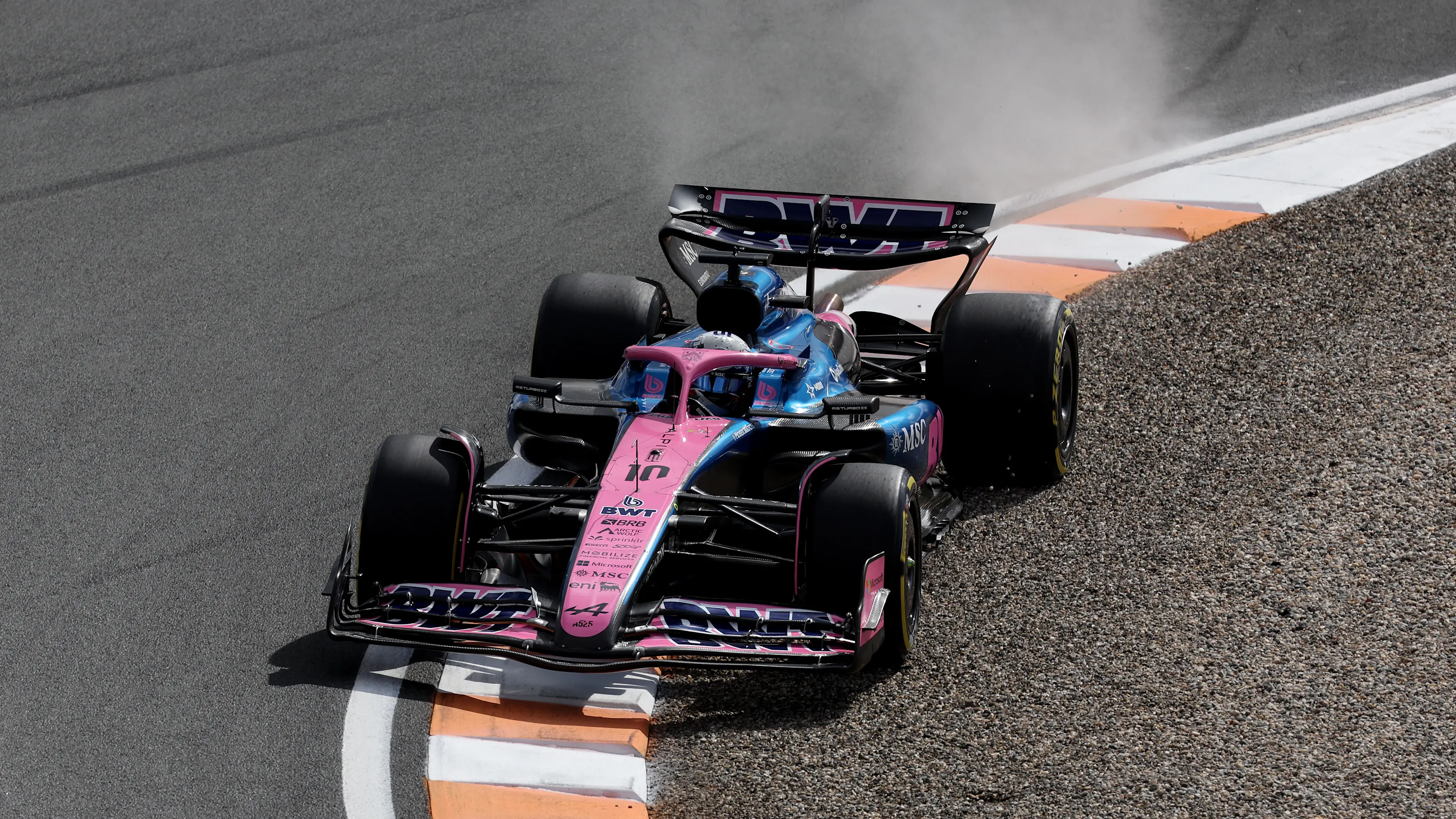ZANDVOORT, NETHERLANDS - AUGUST 29: Pierre Gasly of France driving the (10) Alpine F1 A525 Renault