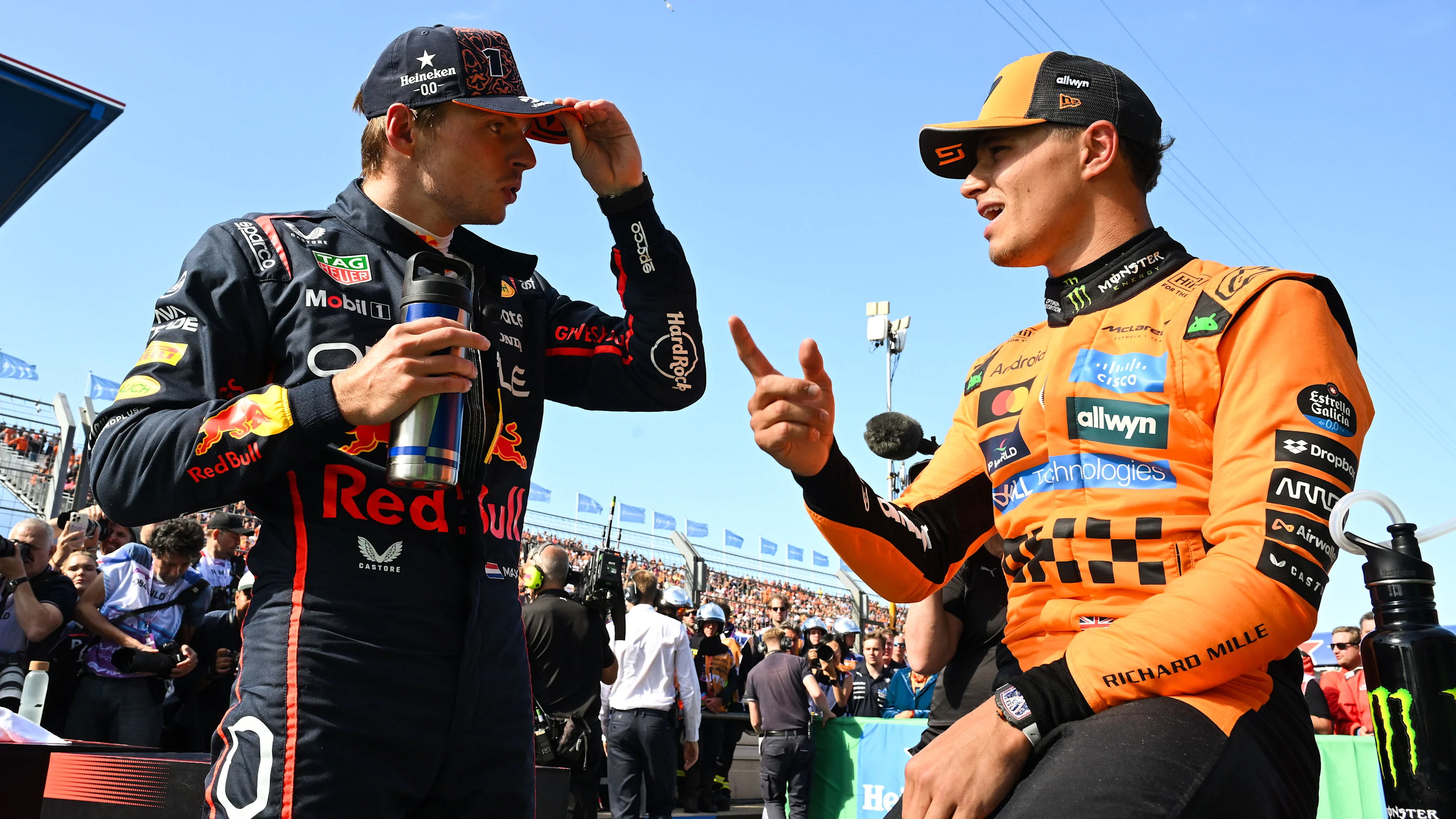 ZANDVOORT, NETHERLANDS - AUGUST 30: Third placed qualifier Max Verstappen of the Netherlands and