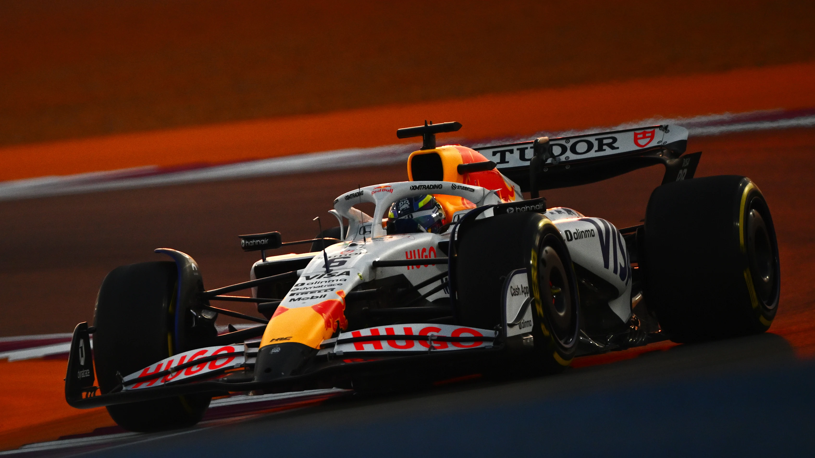 LUSAIL CITY, QATAR - NOVEMBER 29: Isack Hadjar of France driving the (6) Visa Cash App Racing Bulls VCARB 02 heads to the grid prior to the Sprint ahead of the F1 Grand Prix of Qatar at Lusail International Circuit on November 29, 2025 in Lusail City, Qatar. (Photo by Clive Mason/Getty Images)