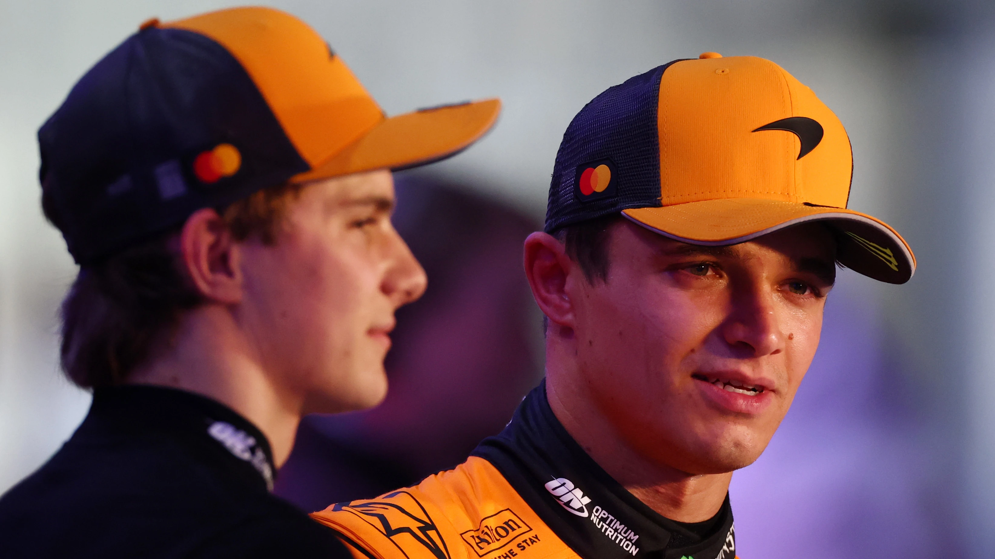 LUSAIL CITY, QATAR - NOVEMBER 29: Pole position qualifier Oscar Piastri of Australia and McLaren