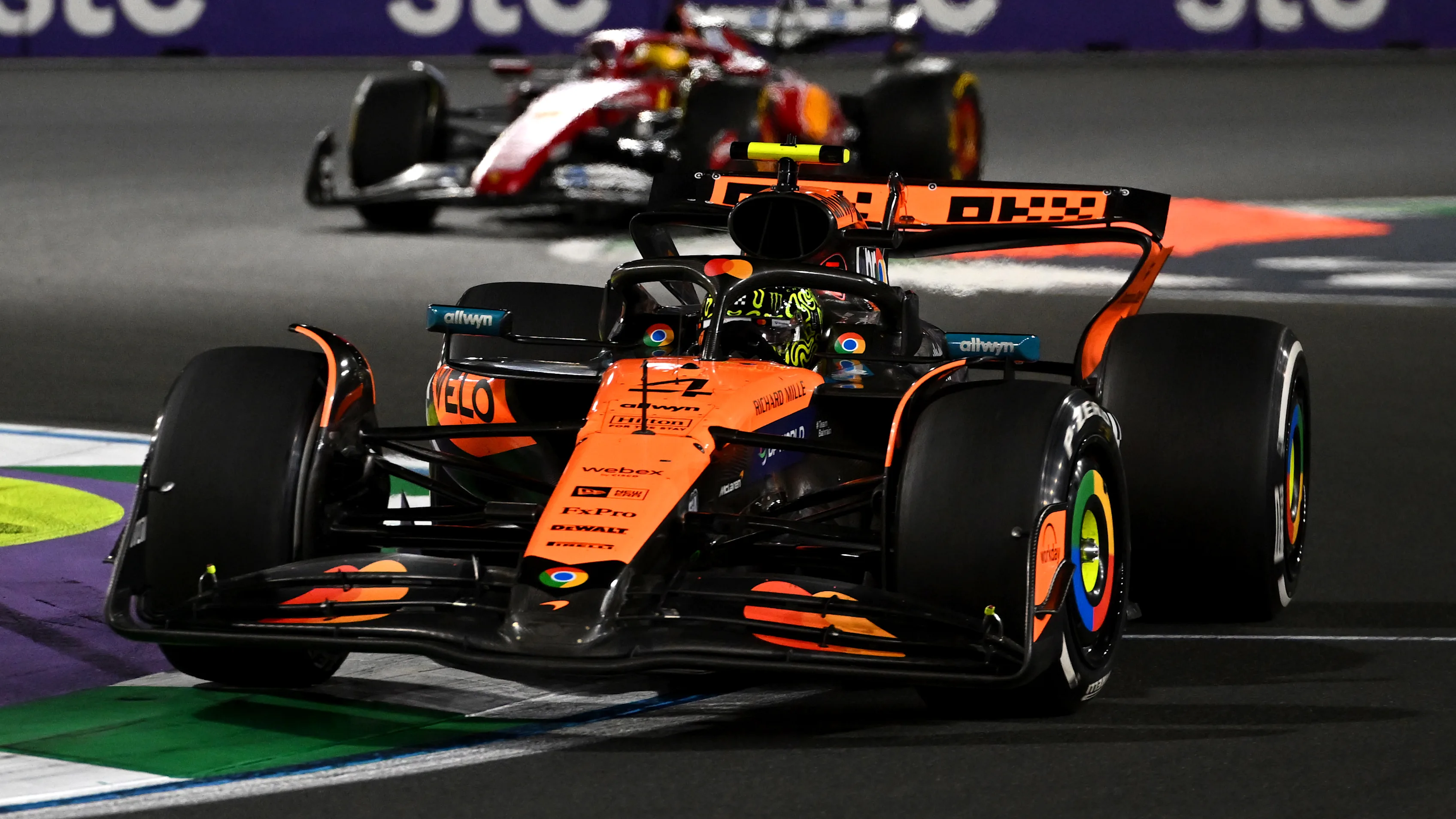 JEDDAH, SAUDI ARABIA - APRIL 20: Lando Norris of Great Britain driving the (4) McLaren MCL39