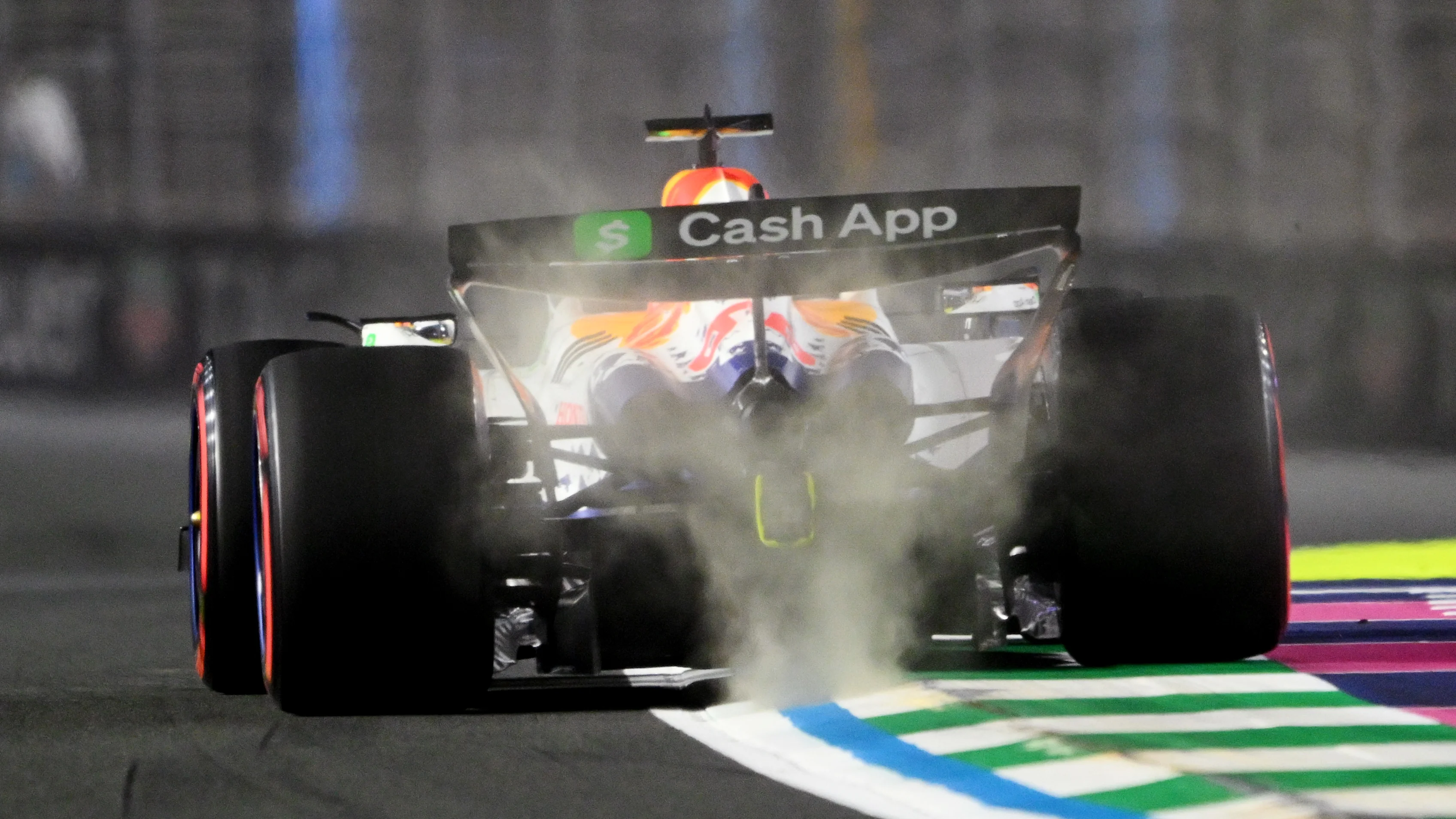 JEDDAH, SAUDI ARABIA - APRIL 19: Isack Hadjar of France driving the (6) Visa Cash App Racing Bulls