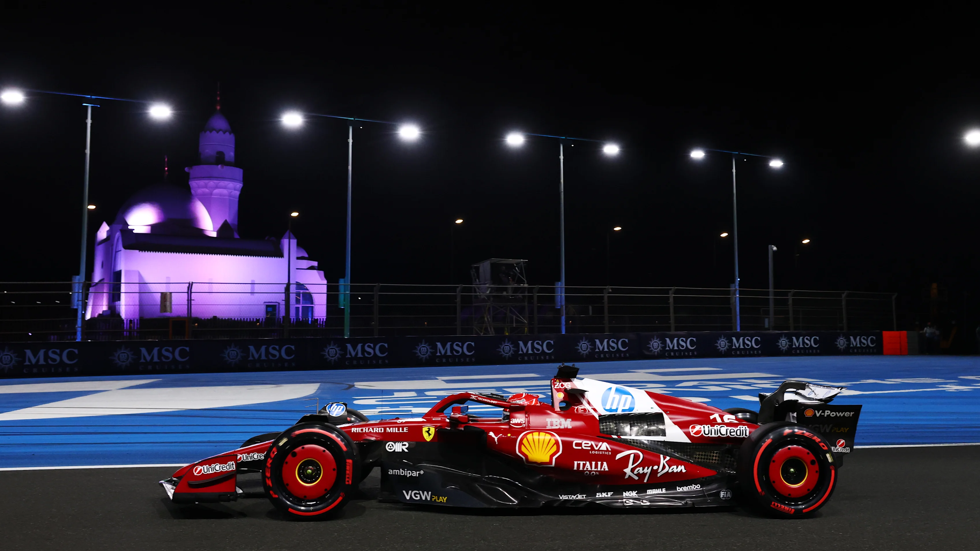 JEDDAH, SAUDI ARABIA - APRIL 19: Charles Leclerc of Monaco driving the (16) Scuderia Ferrari SF-25