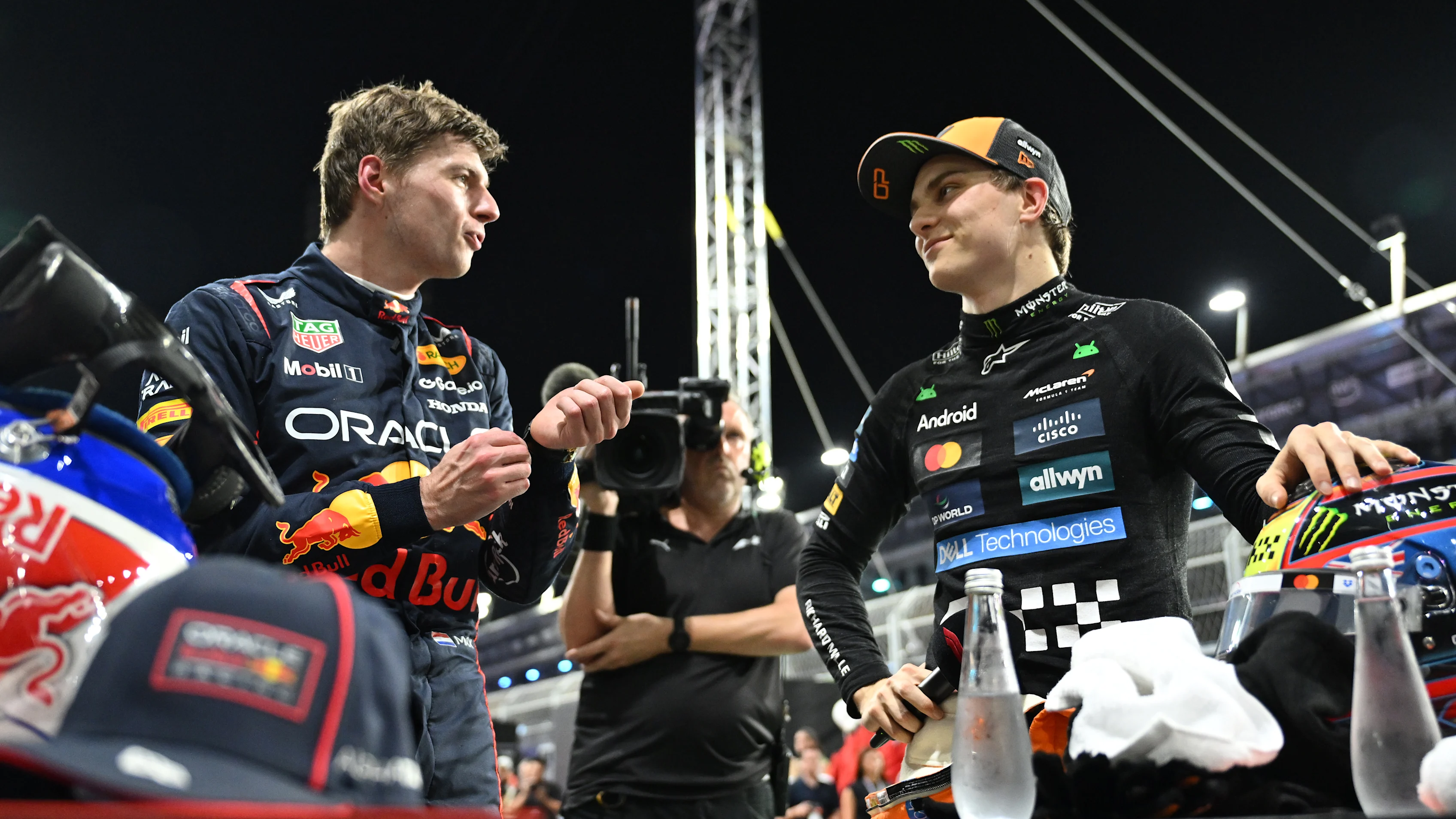 JEDDAH, SAUDI ARABIA - APRIL 19: Pole position qualifier Max Verstappen of the Netherlands and