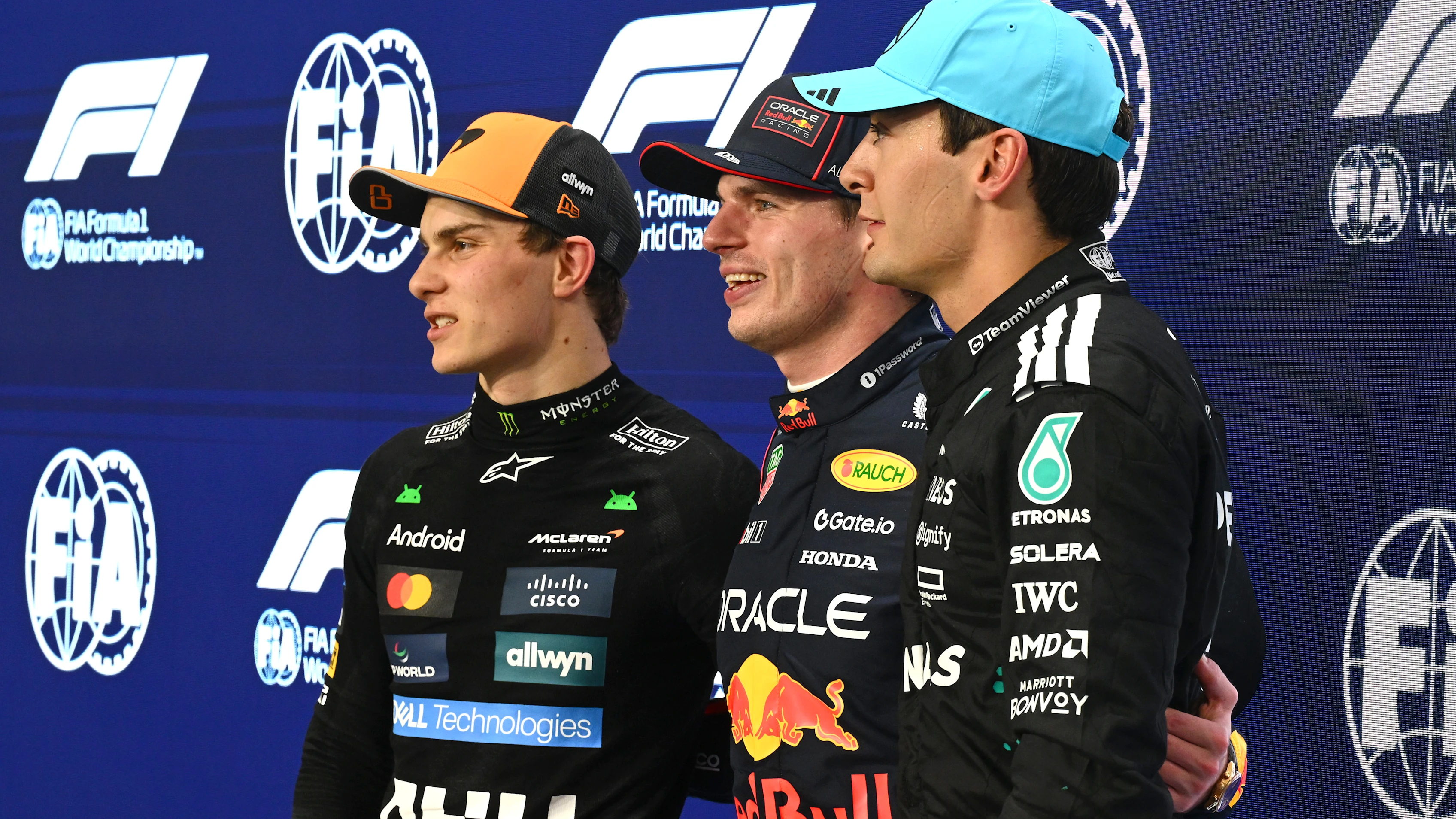 JEDDAH, SAUDI ARABIA - APRIL 19: Pole position qualifier Max Verstappen of the Netherlands and