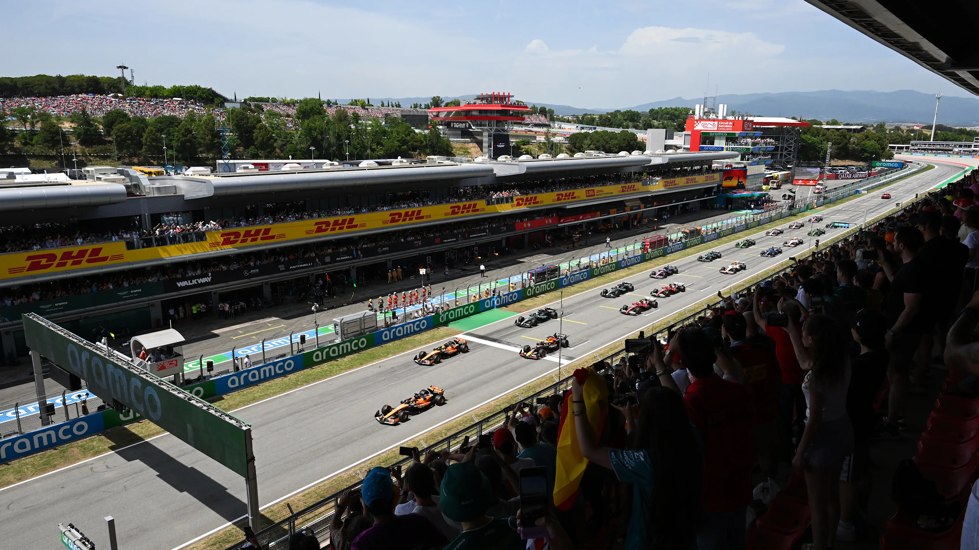 BARCELONA, SPAIN - JUNE 01: Oscar Piastri of Australia driving the (81) McLaren MCL39 Mercedes