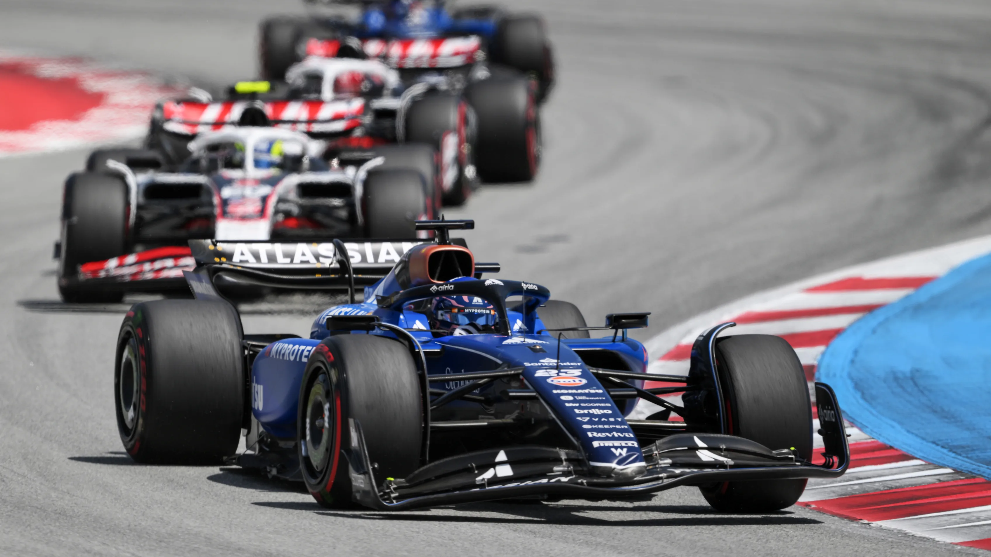 BARCELONA, SPAIN - JUNE 01: Alexander Albon of Thailand driving the (23) Williams FW47 Mercedes