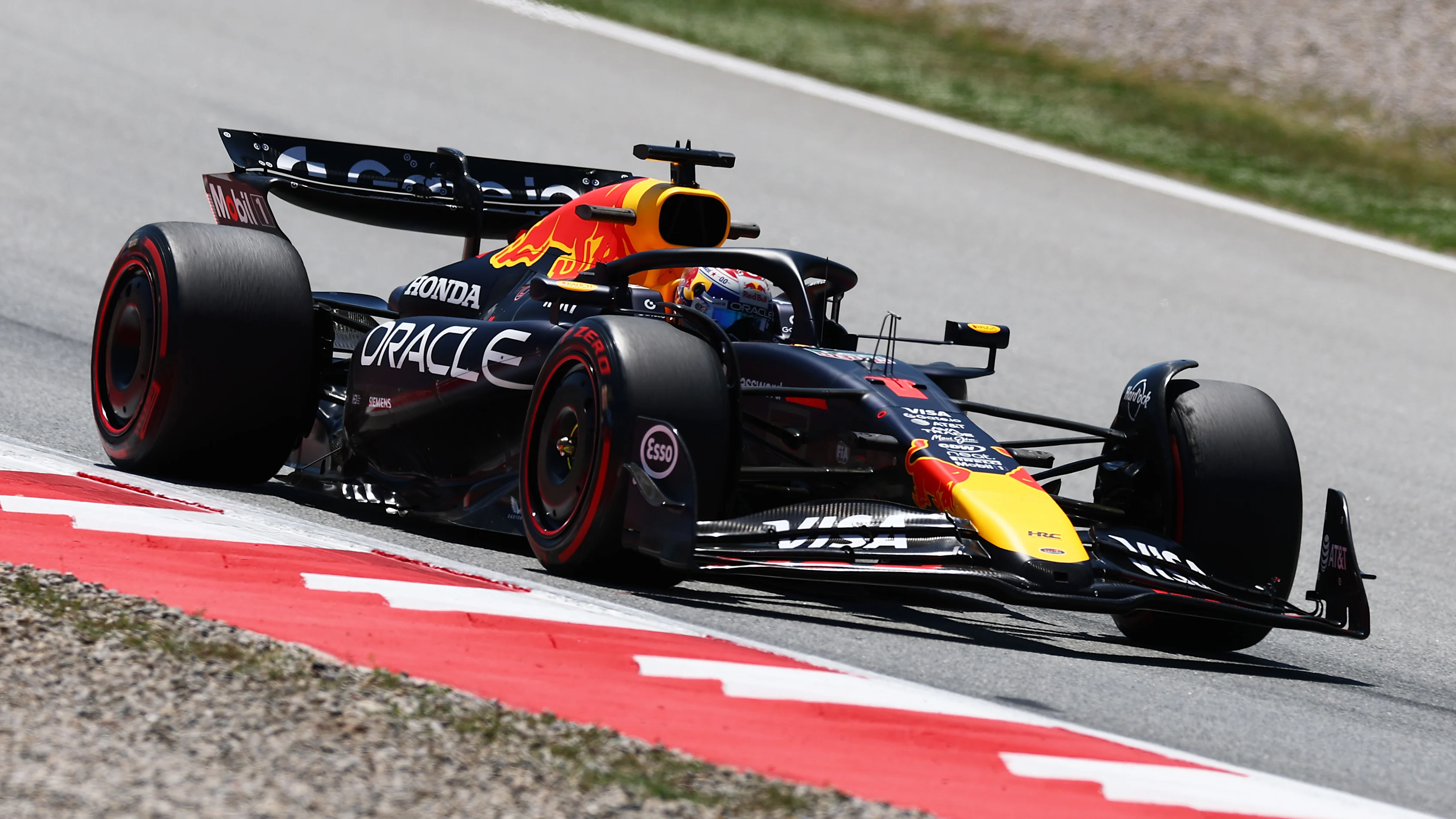 BARCELONA, SPAIN - MAY 30: Max Verstappen of the Netherlands driving the (1) Oracle Red Bull Racing