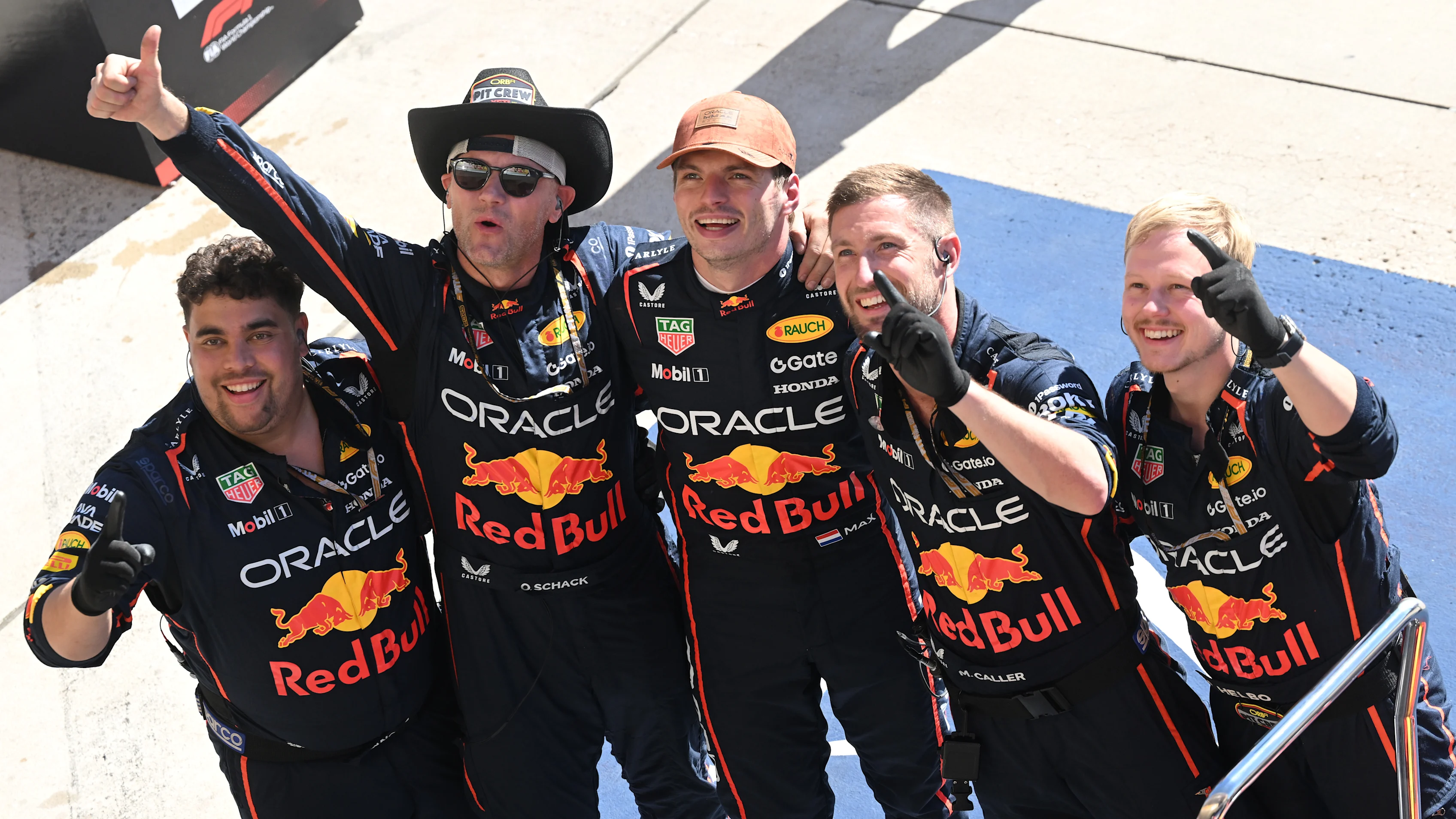 AUSTIN, TEXAS - OCTOBER 19: Race winner Max Verstappen of the Netherlands and Oracle Red Bull