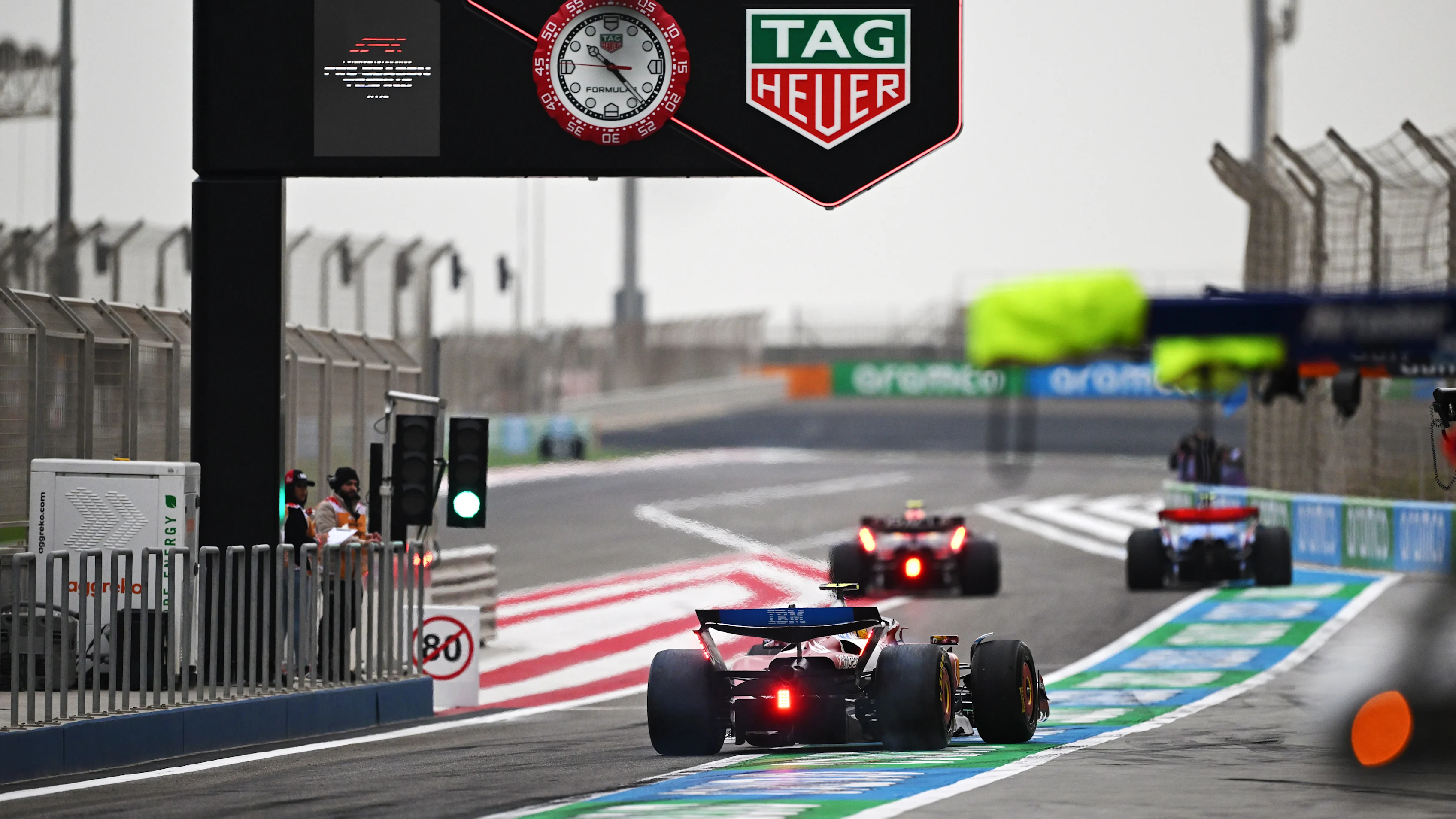 BAHRAIN, BAHRAIN - FEBRUARY 27: Lewis Hamilton of Great Britain driving the (44) Scuderia Ferrari