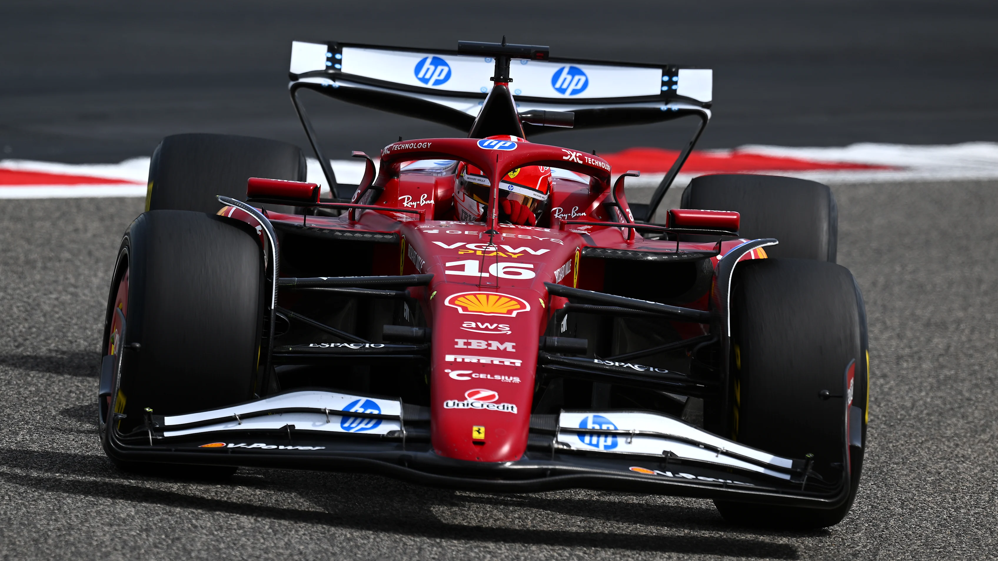 BAHRAIN, BAHRAIN - FEBRUARY 28: Charles Leclerc of Monaco driving the (16) Scuderia Ferrari SF-25