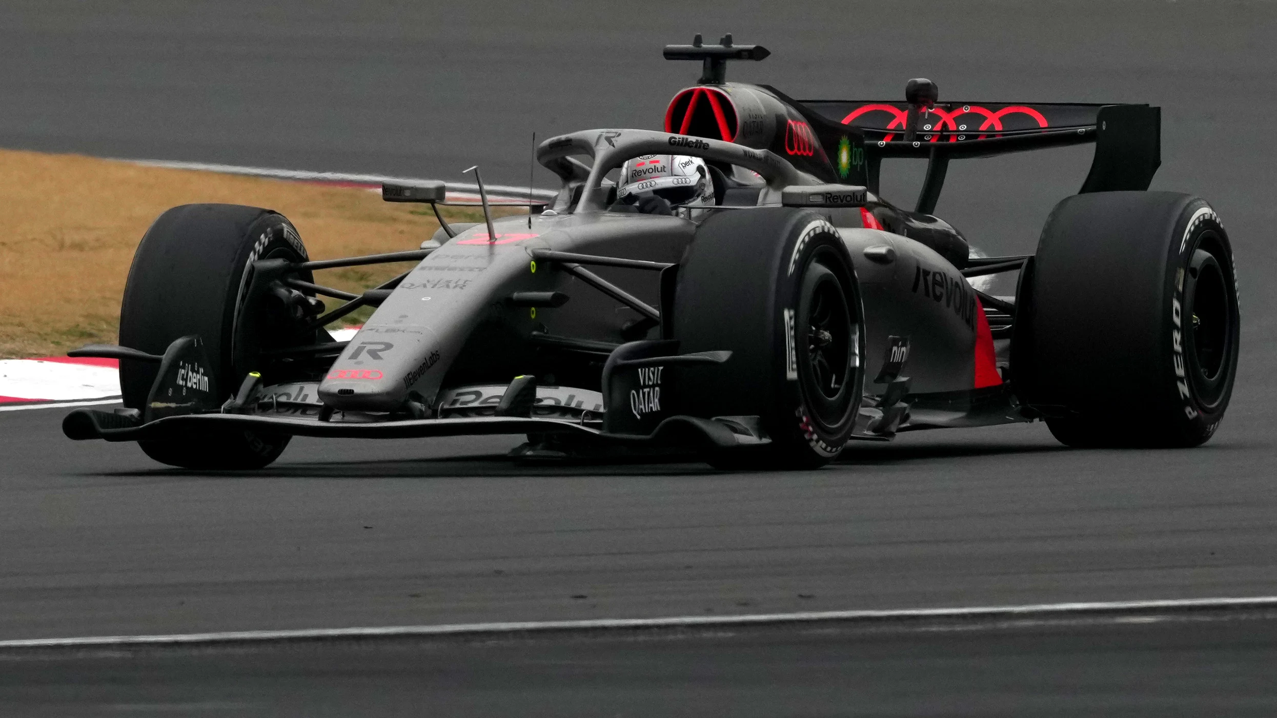 SHANGHAI, CHINA - MARCH 15: Nico Hulkenberg of Germany driving the (27) Audi F1 Team R26 on track during the F1 Grand Prix of China at Shanghai International Circuit on March 15, 2026 in Shanghai, China. (Photo by Alex Bierens de Haan/Getty Images)