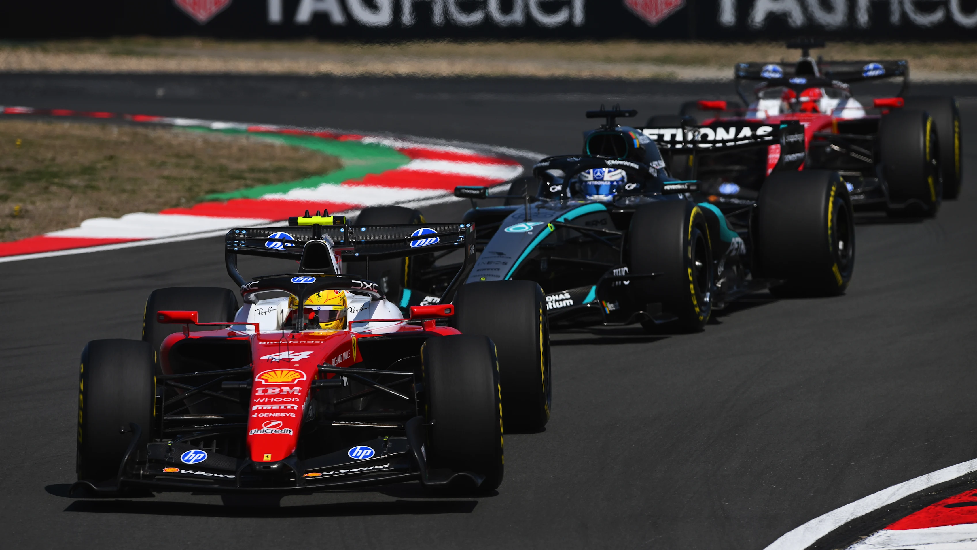 SHANGHAI, CHINA - MARCH 14: Lewis Hamilton of Great Britain driving the (44) Scuderia Ferrari SF-26