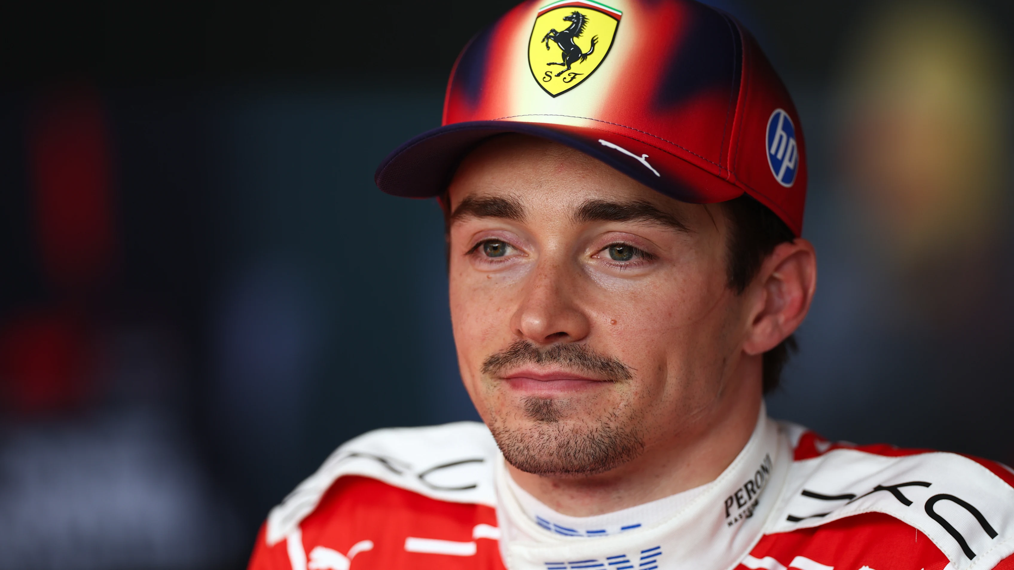 SHANGHAI, CHINA - MARCH 14: Fourth placed qualifier Charles Leclerc of Monaco and Scuderia Ferrari