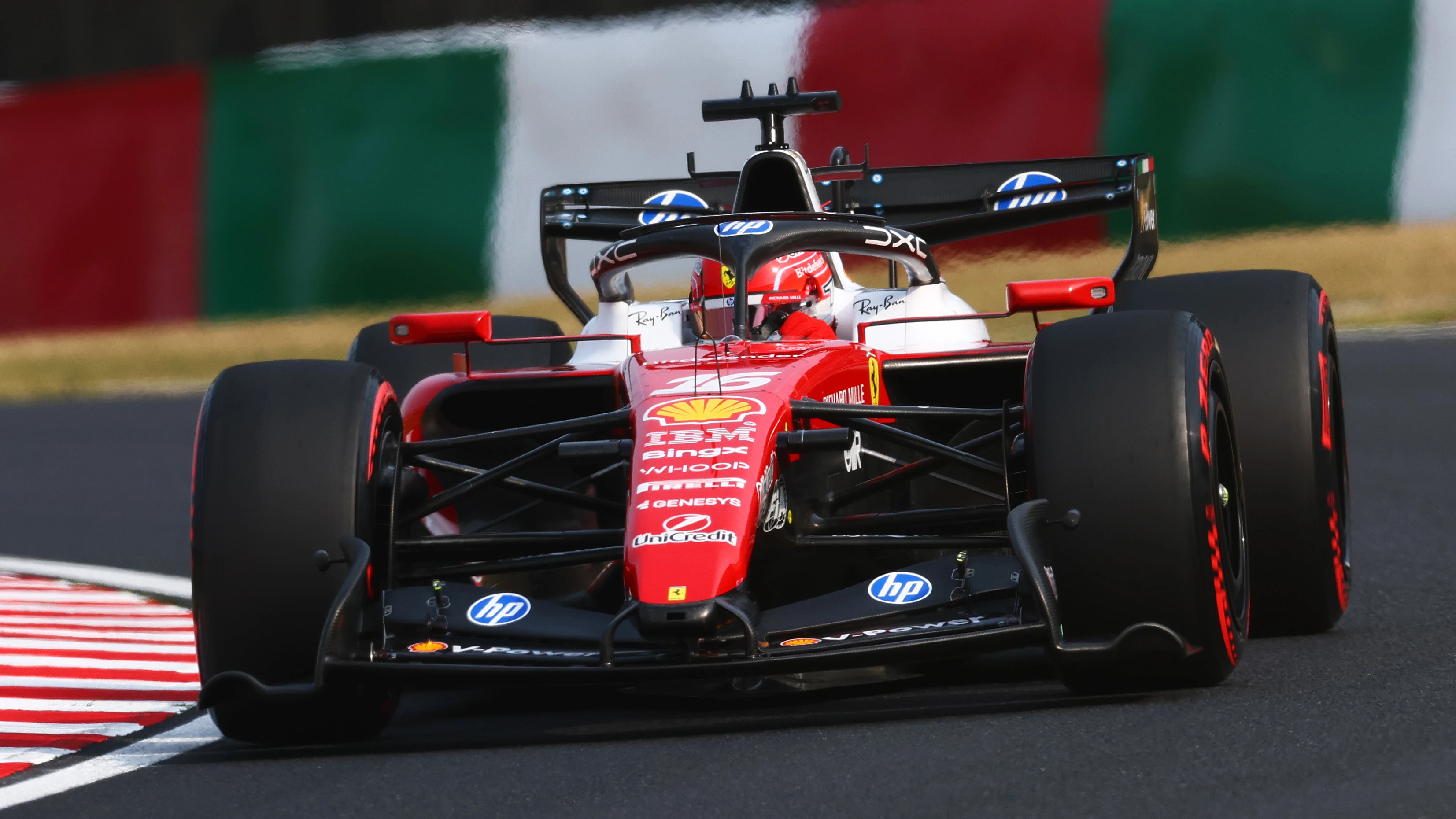SUZUKA, JAPAN - MARCH 28: Charles Leclerc of Monaco driving the (16) Scuderia Ferrari SF-26 on