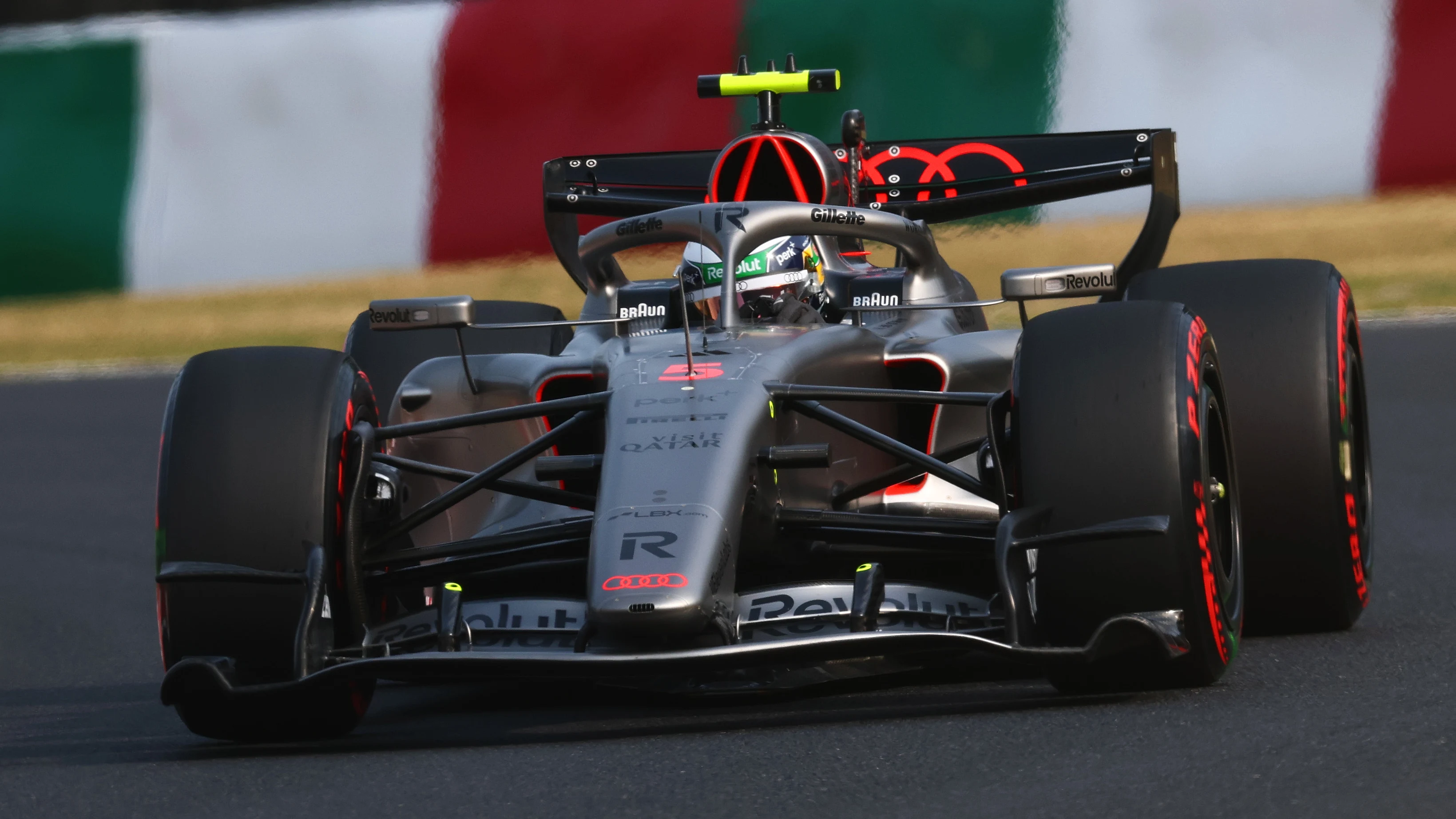SUZUKA, JAPAN - MARCH 28: Gabriel Bortoleto of Brazil driving the (5) Audi F1 Team R26 on track