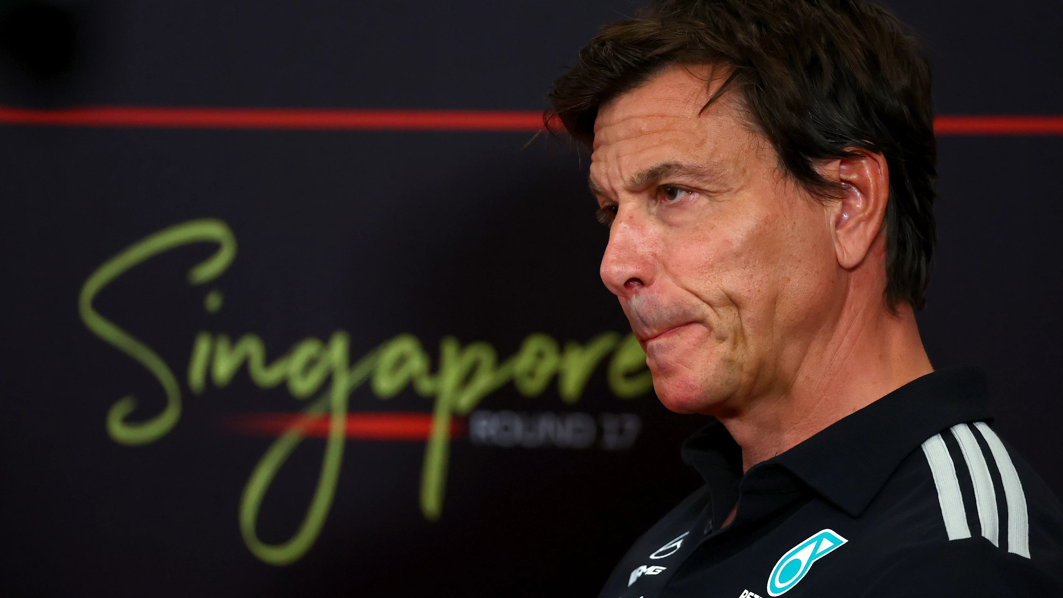 SINGAPORE, SINGAPORE - OCTOBER 09: Toto Wolff, Executive Director of Mercedes AMG Petronas F1 Team