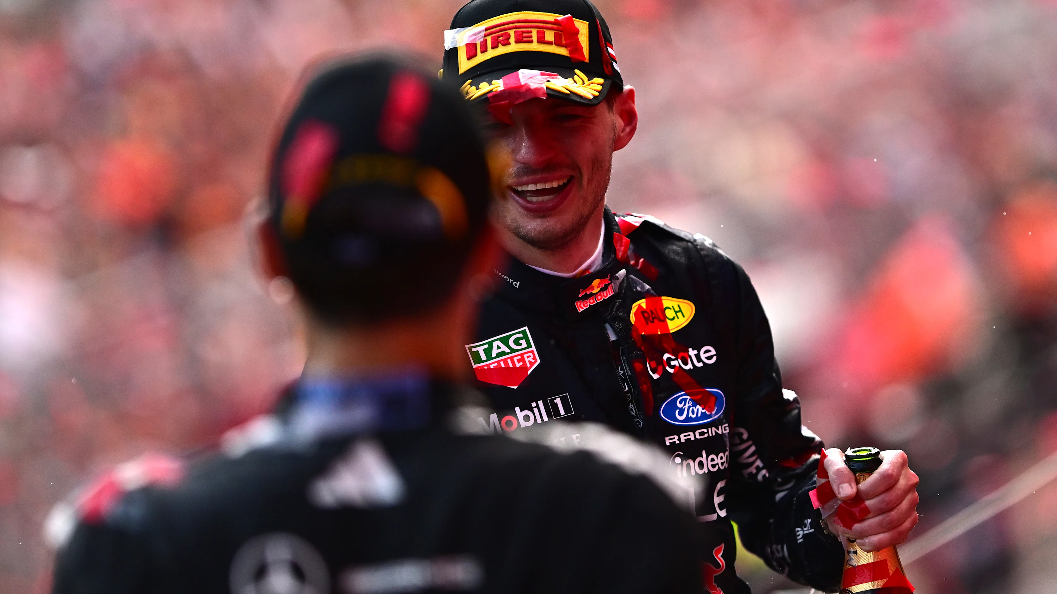 SPIELBERG, AUSTRIA - JUNE 28: Second placed Max Verstappen of the Netherlands and Oracle Red Bull