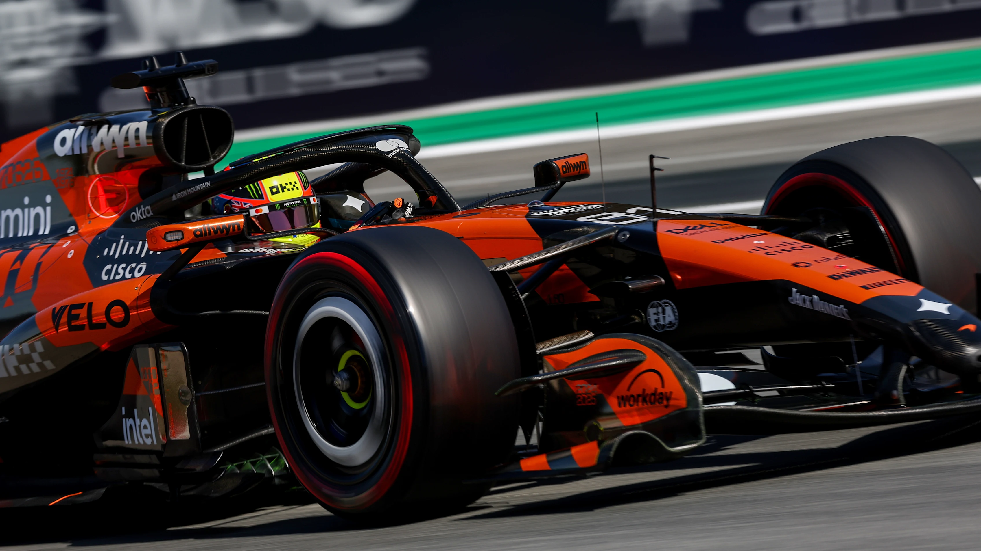 BARCELONA, SPAIN - JUNE 13: Oscar Piastri of Australia driving the (81) McLaren MCL40 Mercedes on