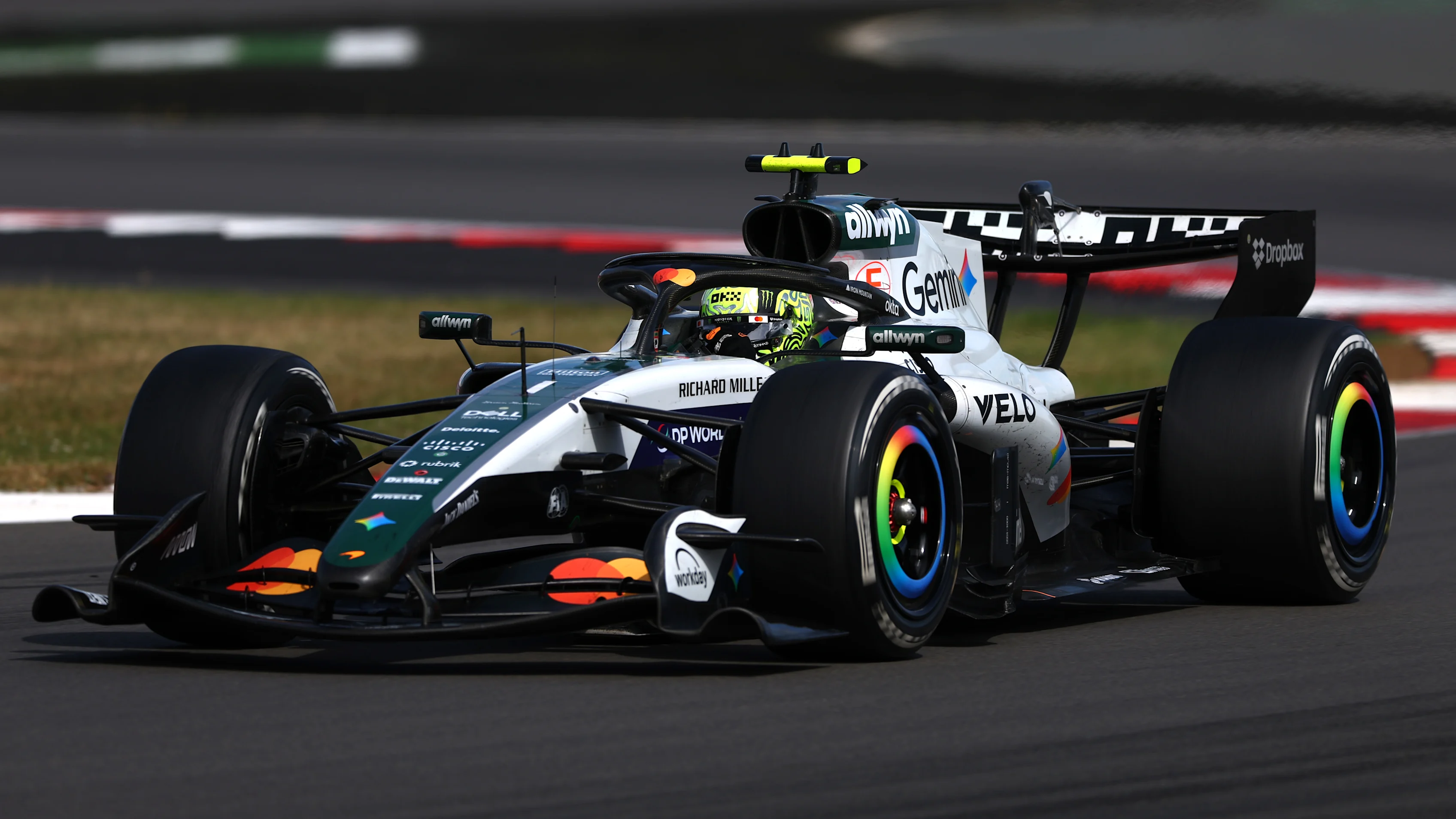 NORTHAMPTON, ENGLAND - JULY 05: Lando Norris of Great Britain driving the (1) McLaren MCL40