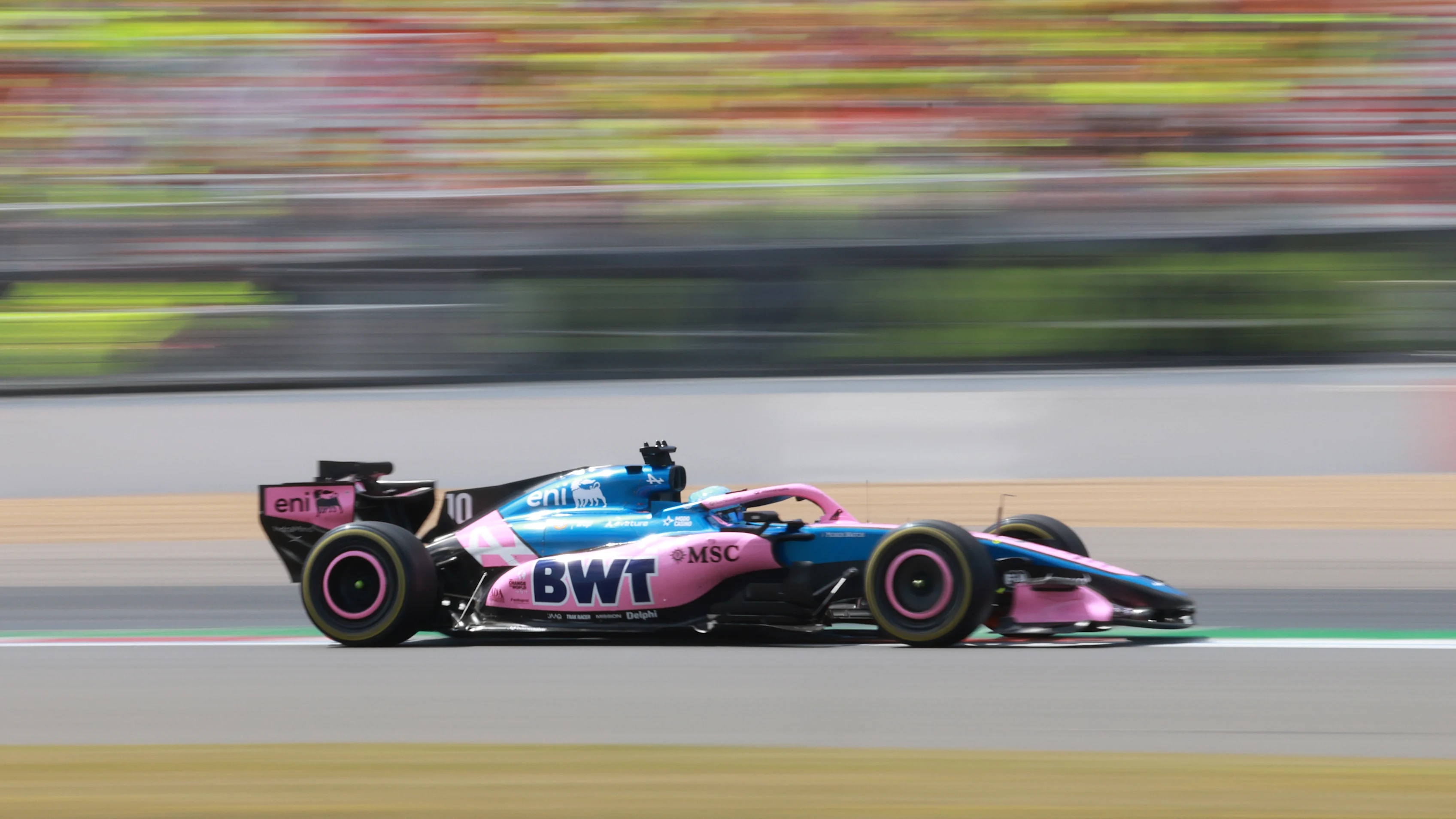 NORTHAMPTON, ENGLAND - JULY 04: Pierre Gasly of France driving the (10) Alpine F1 A526 Mercedes on