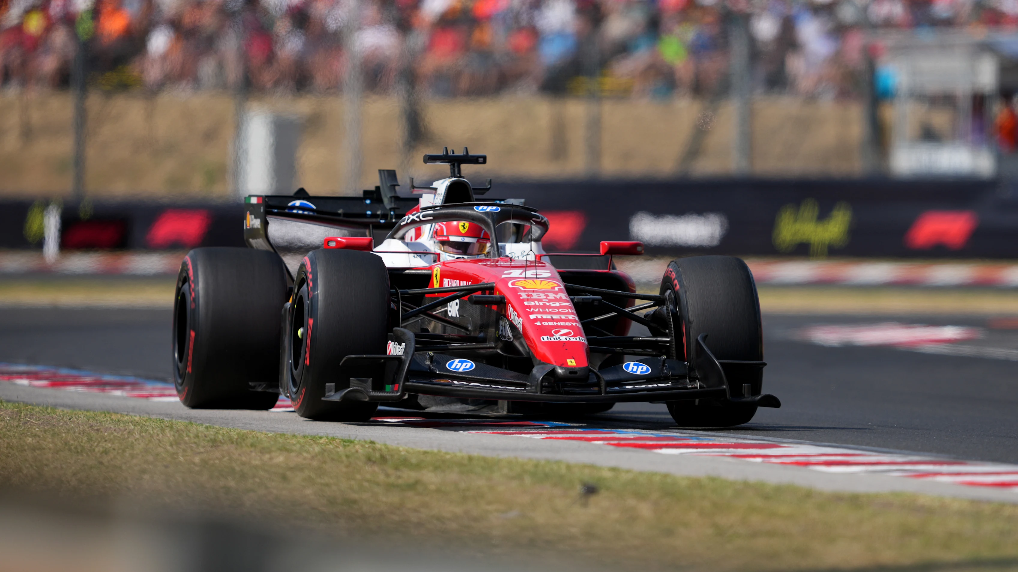 BUDAPEST, HUNGARY - JULY 26: Charles Leclerc of Monaco driving the (16) Scuderia Ferrari SF-26 on