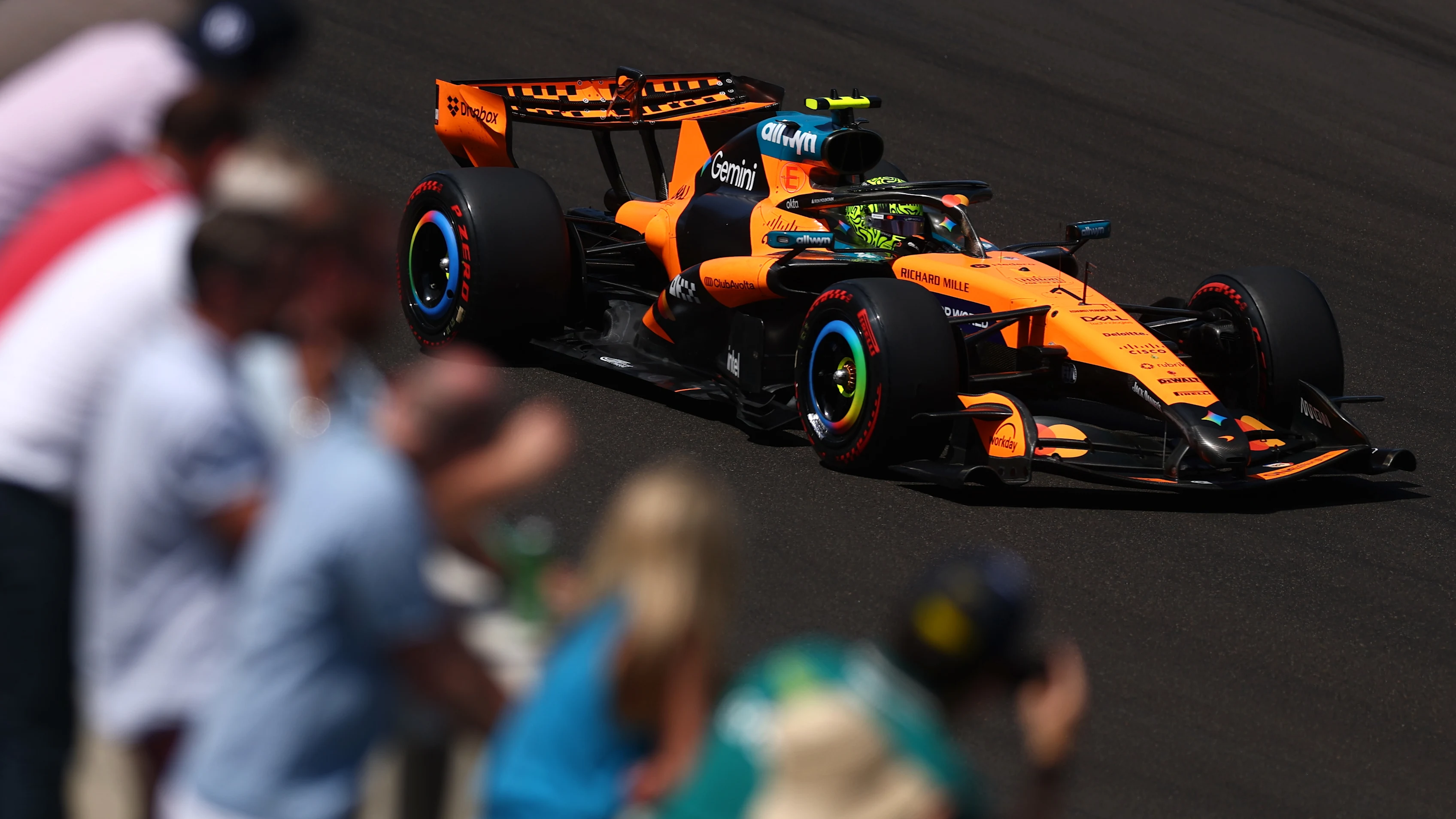 BUDAPEST, HUNGARY - JULY 25: Lando Norris of Great Britain driving the (1) McLaren MCL40 Mercedes