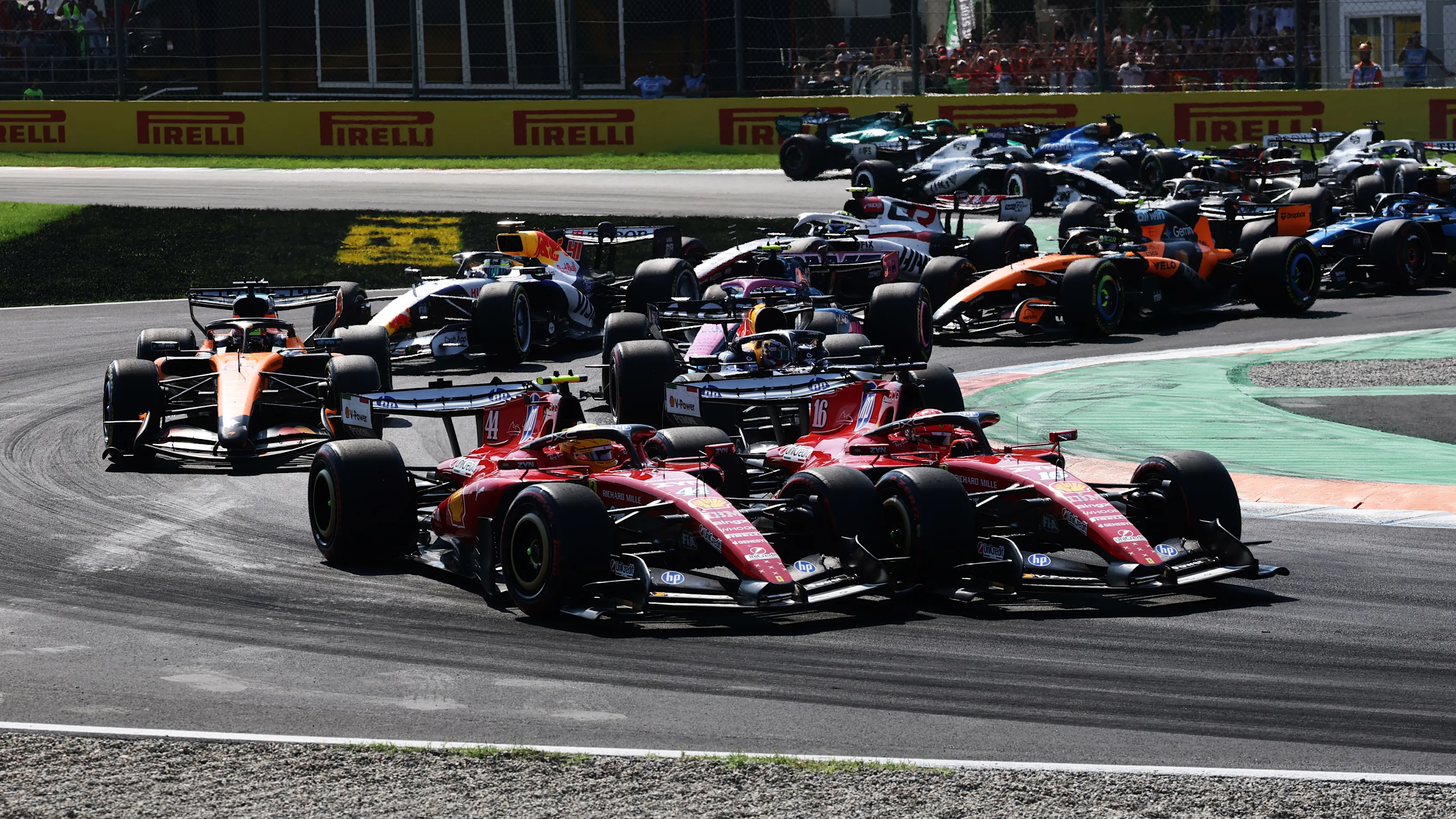 MONZA, ITALY - SEPTEMBER 06: Charles Leclerc of Monaco driving the (16) Scuderia Ferrari SF-26 and