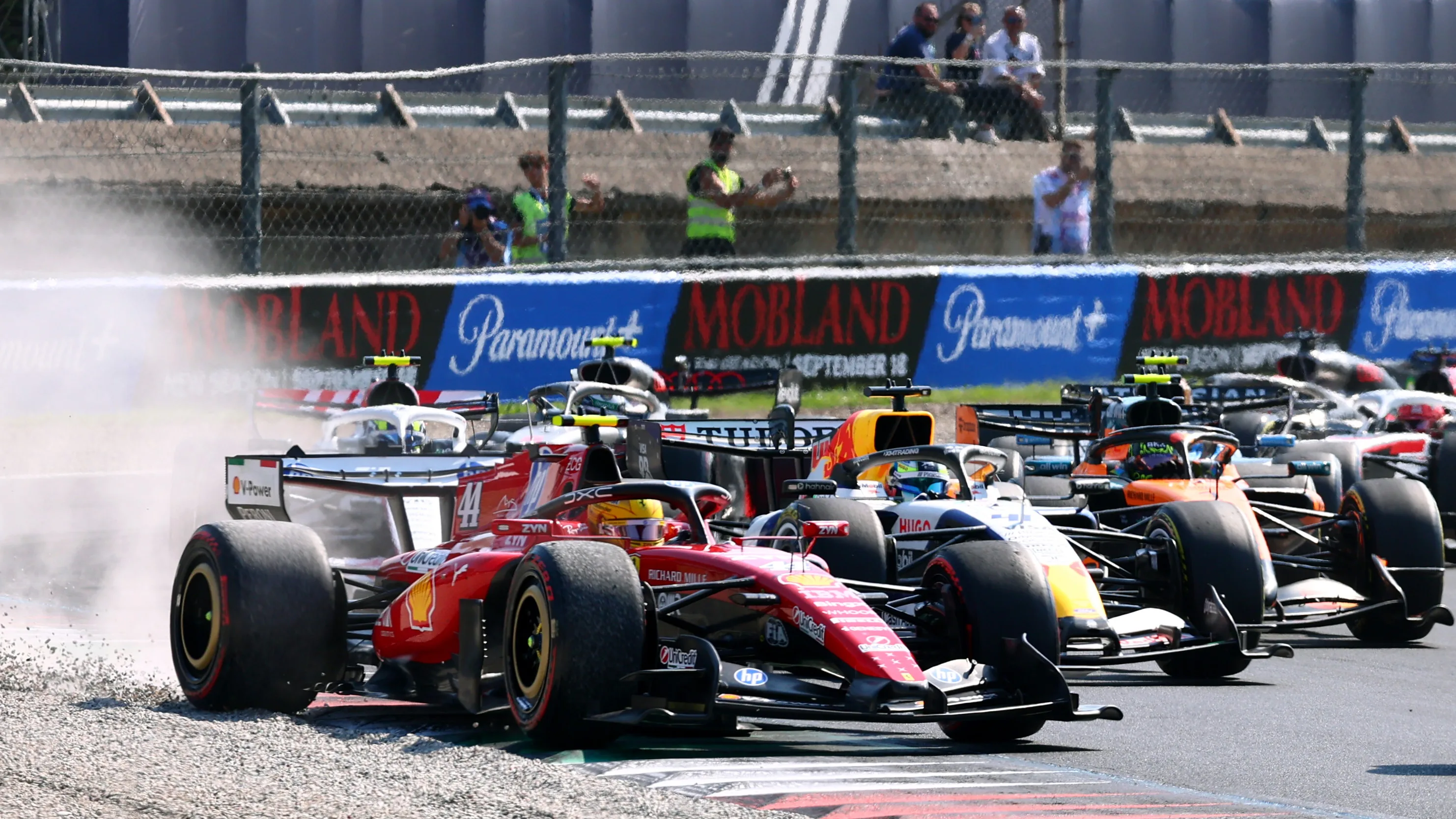 MONZA, ITALY - SEPTEMBER 06: Lewis Hamilton of Great Britain driving the (44) Scuderia Ferrari
