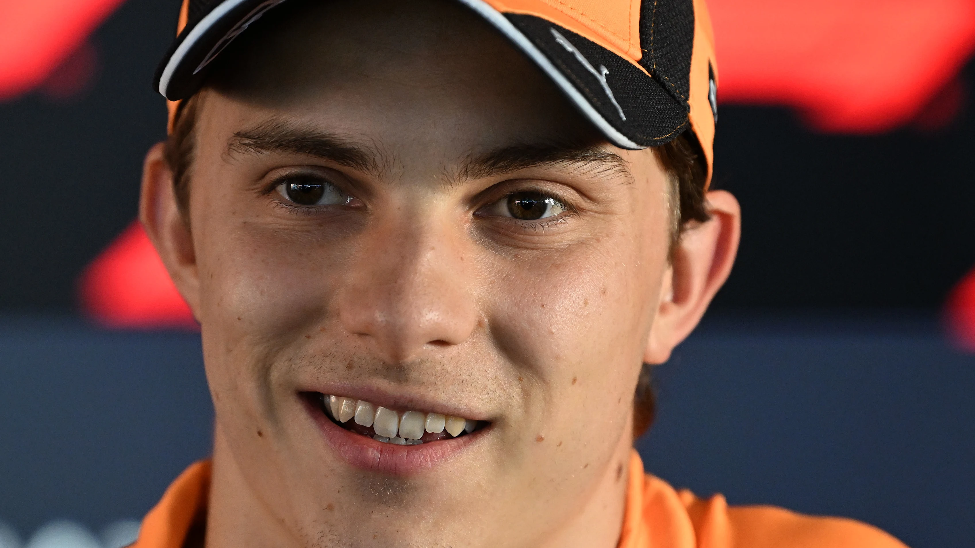 MONZA, ITALY - SEPTEMBER 03: Oscar Piastri of Australia and McLaren is interviewed during previews