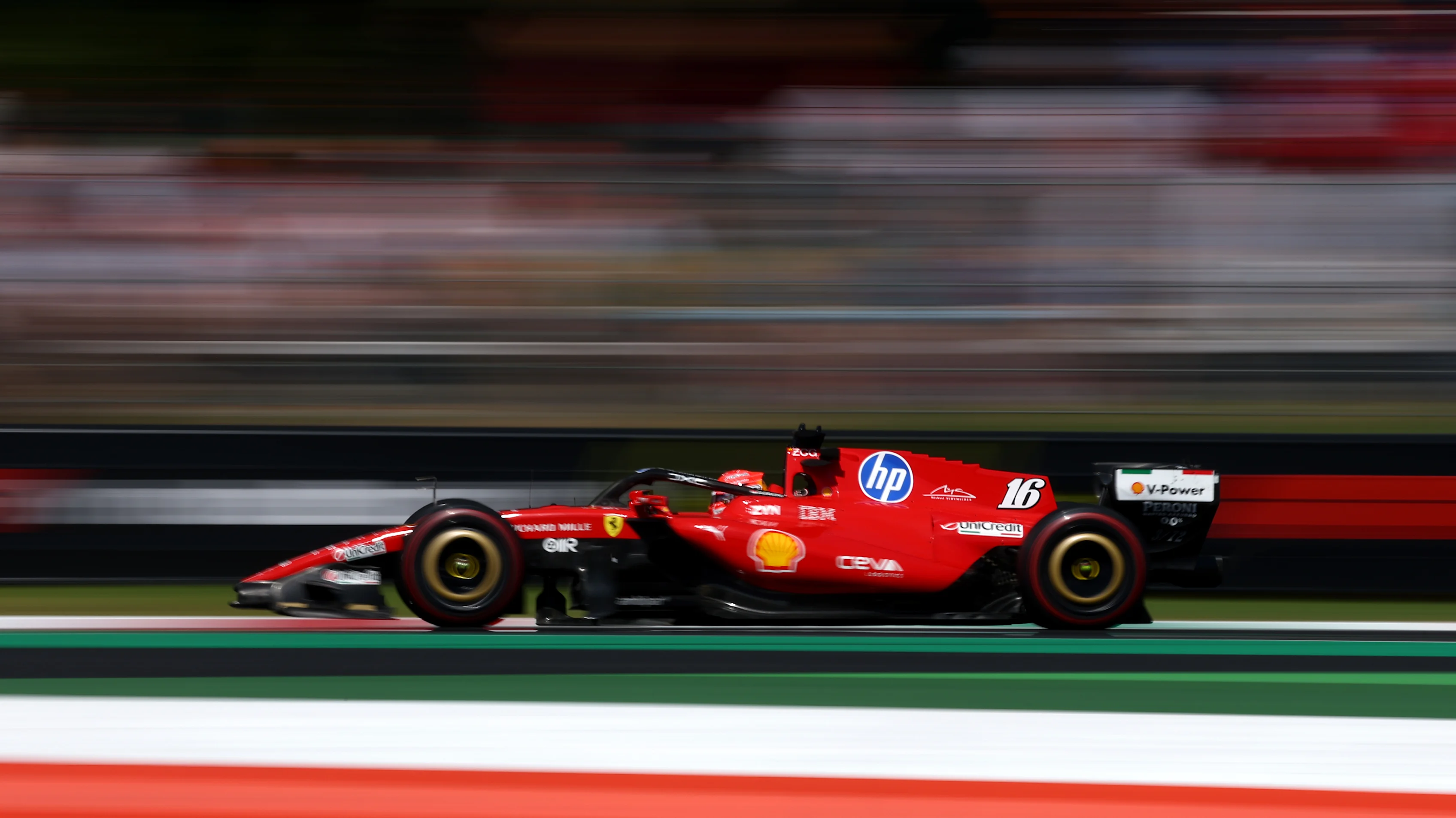 MONZA, ITALY - SEPTEMBER 05: Charles Leclerc of Monaco driving the (16) Scuderia Ferrari SF-26 on