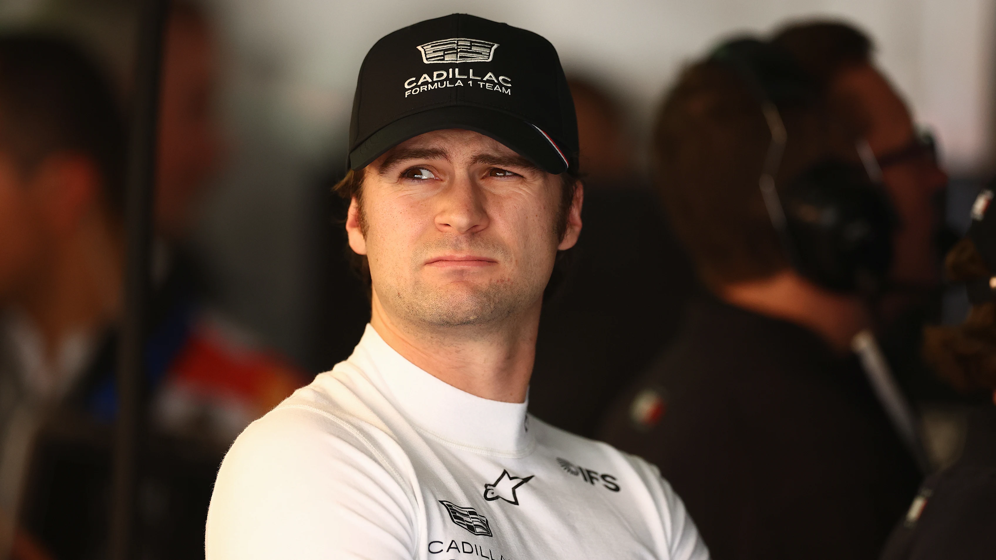 MEXICO CITY, MEXICO - OCTOBER 30: Colton Herta of United States and Cadillac F1 Team looks on in