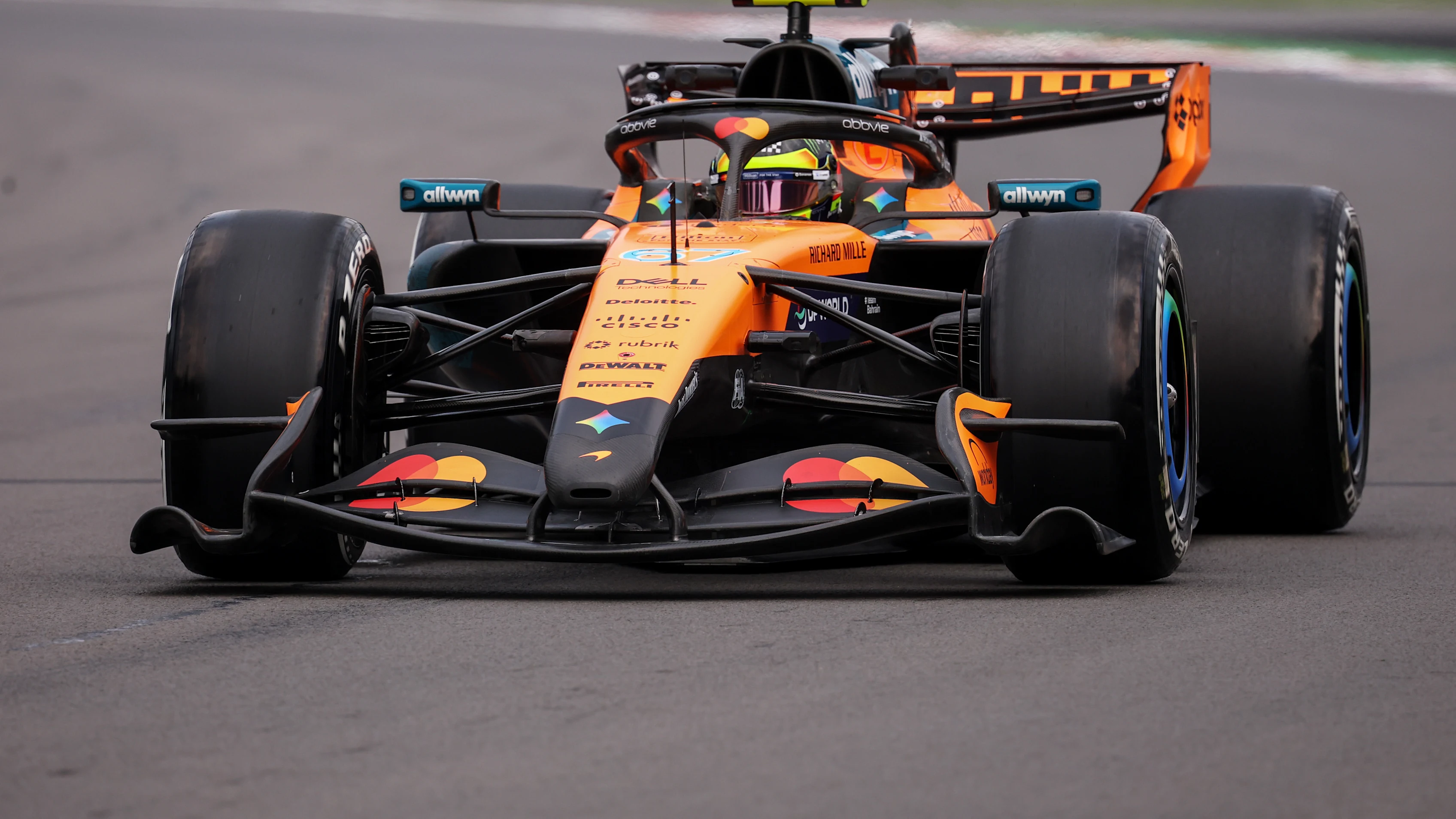 MEXICO CITY, MEXICO - OCTOBER 30: Leonardo Fornaroli of Italy driving the (67) McLaren MCL40