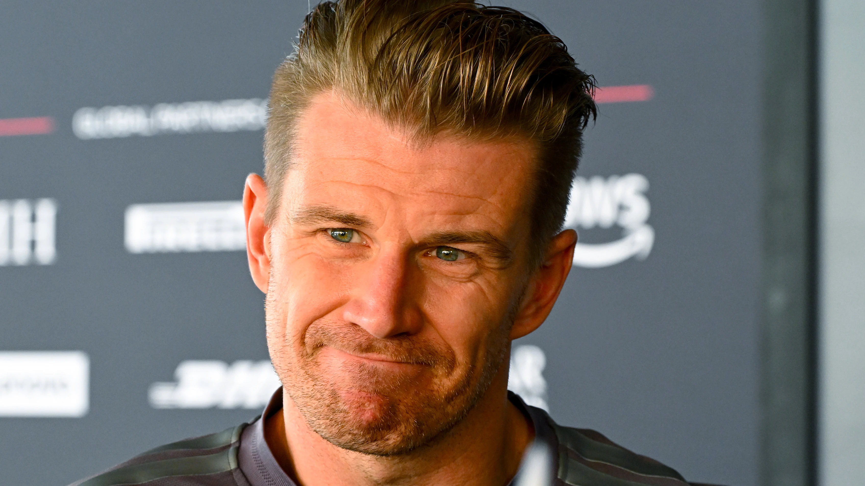 MEXICO CITY, MEXICO - OCTOBER 29: Nico Hulkenberg of Germany and Audi F1 Team talks to the media